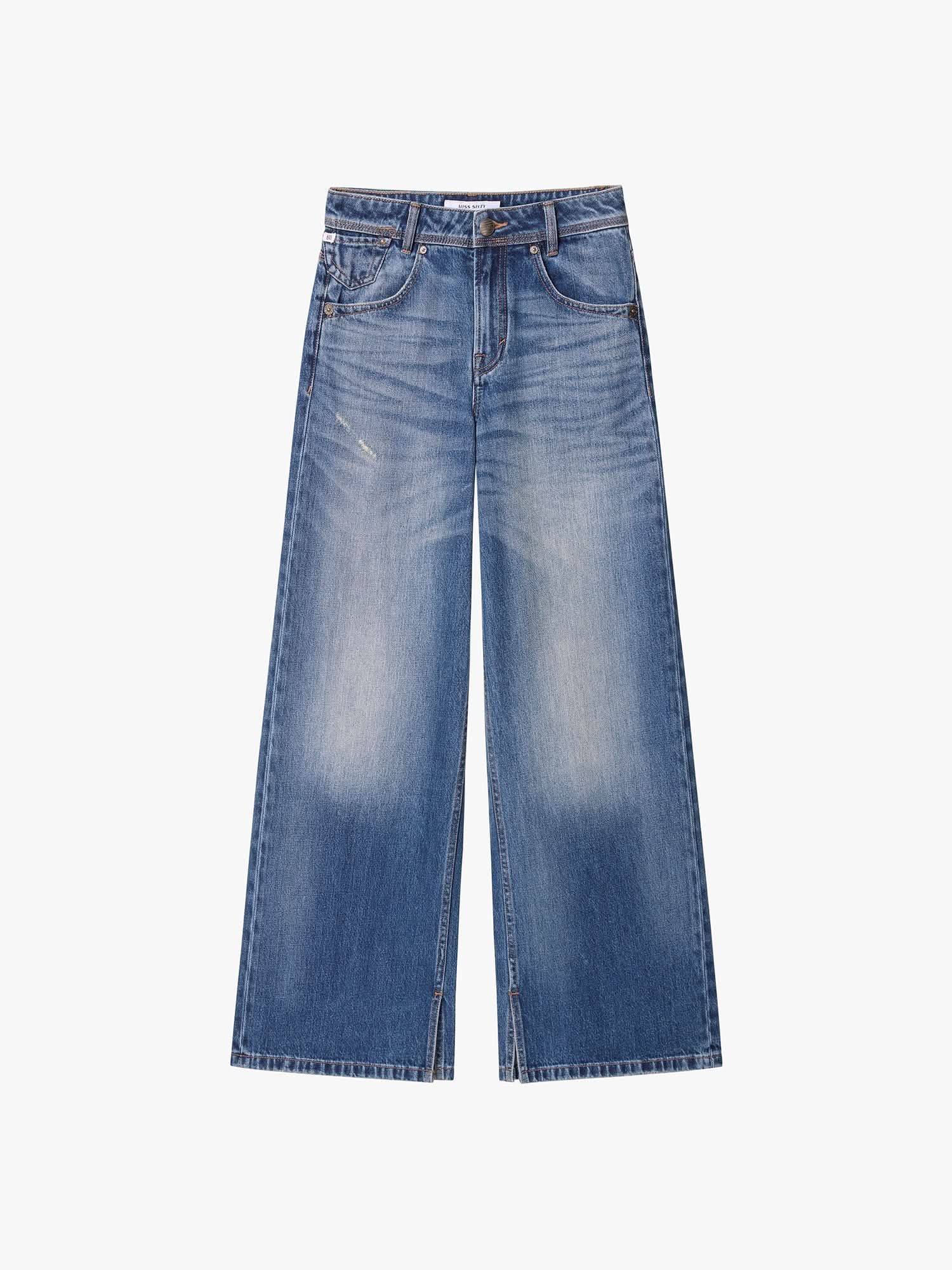 Wide-leg Denim Jeans