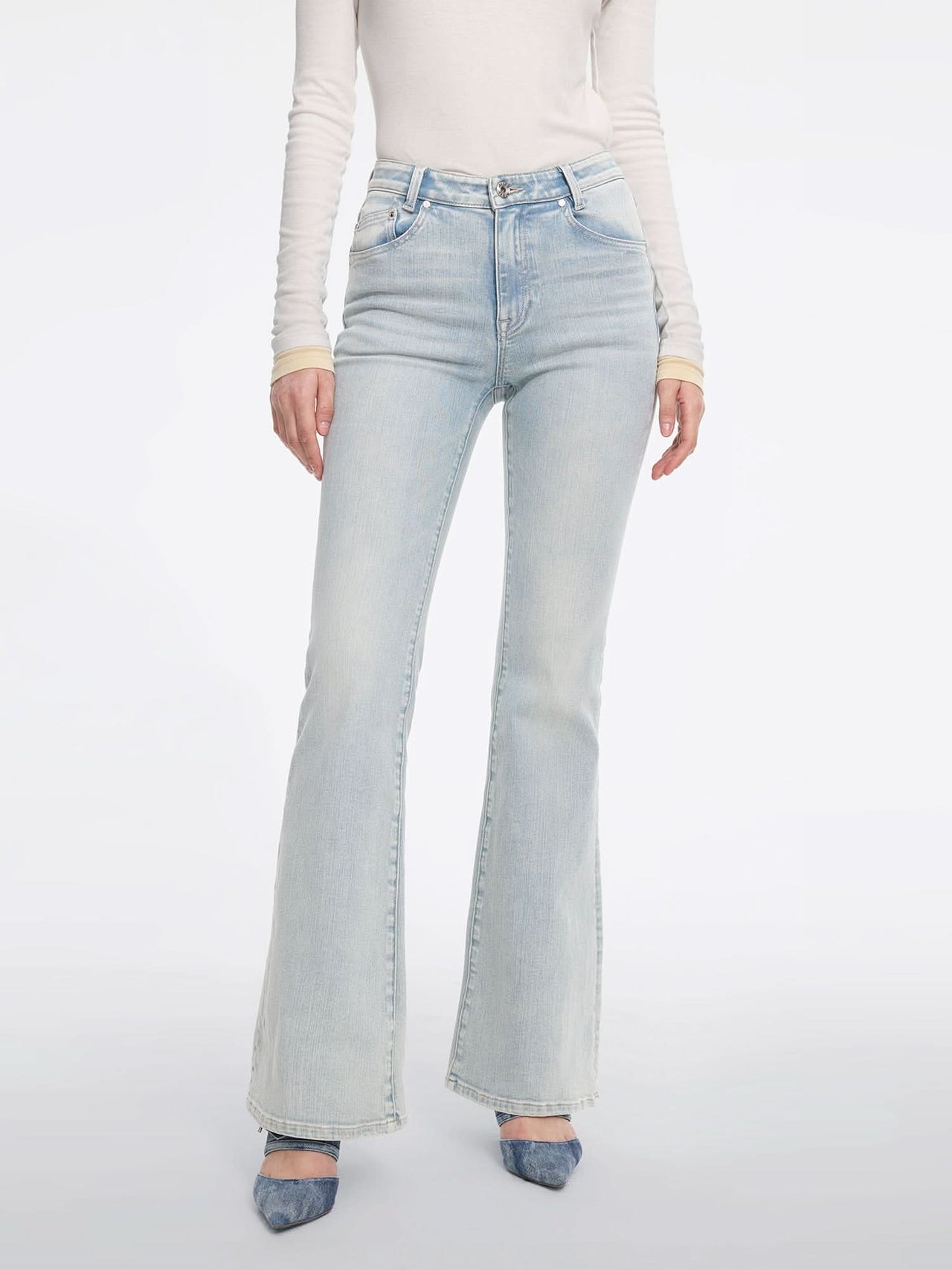 Distressed Flared Jeans