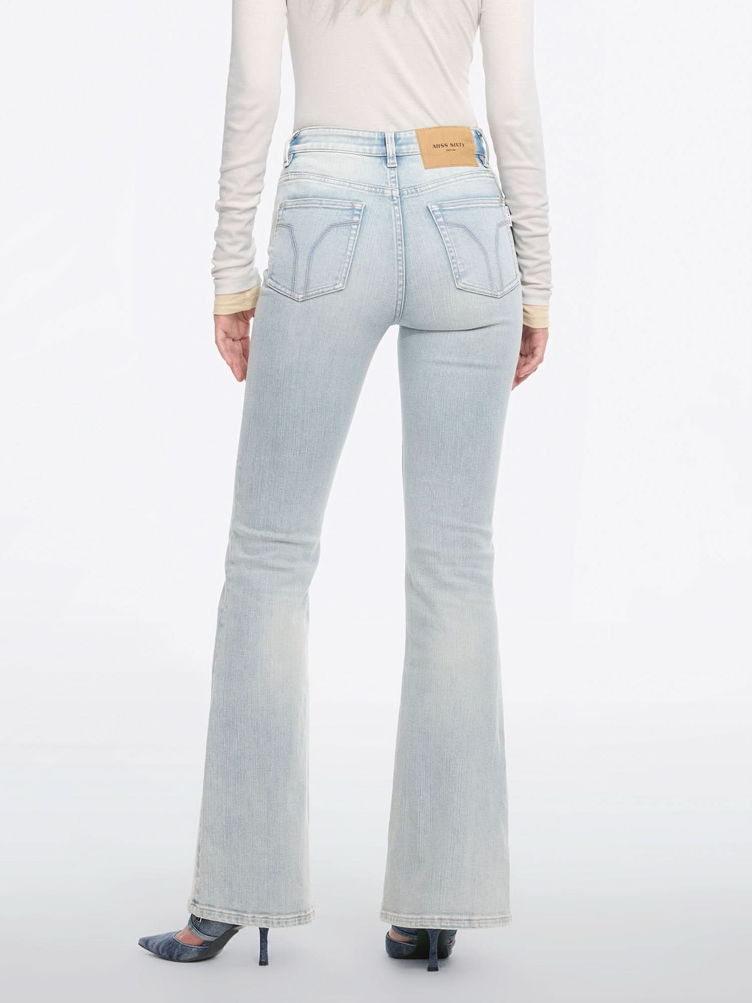 Distressed Flared Jeans