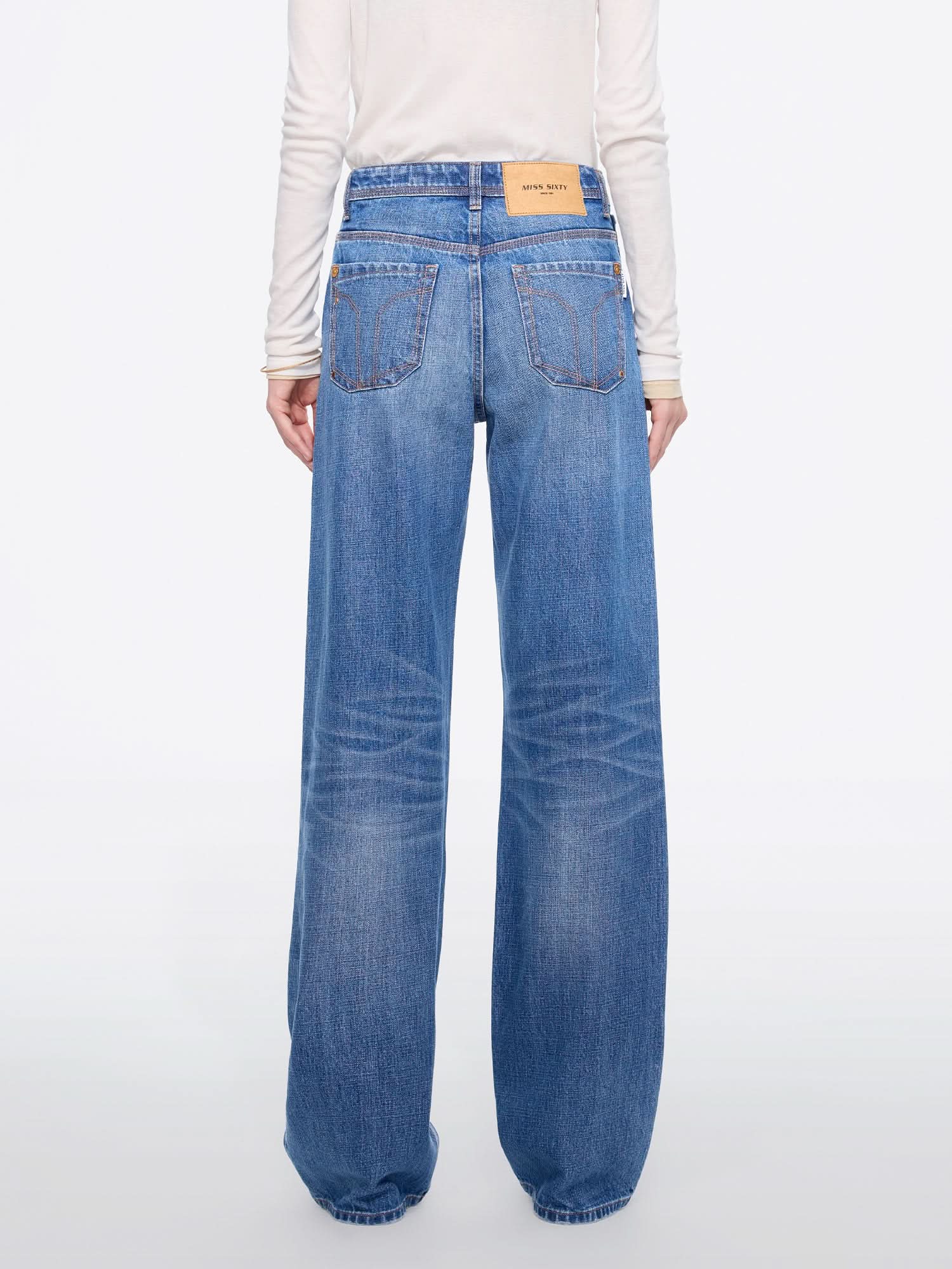 Straight-leg Denim Jeans