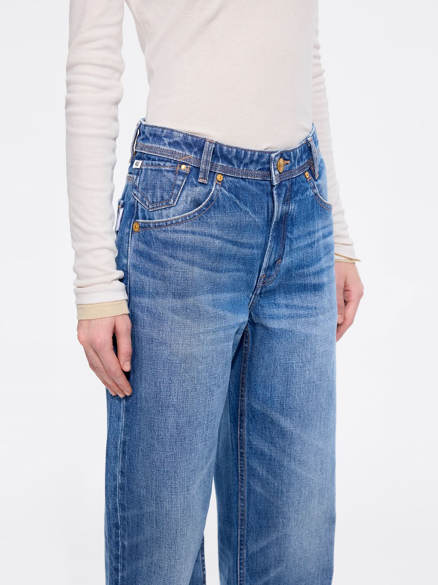 Straight-leg Denim Jeans