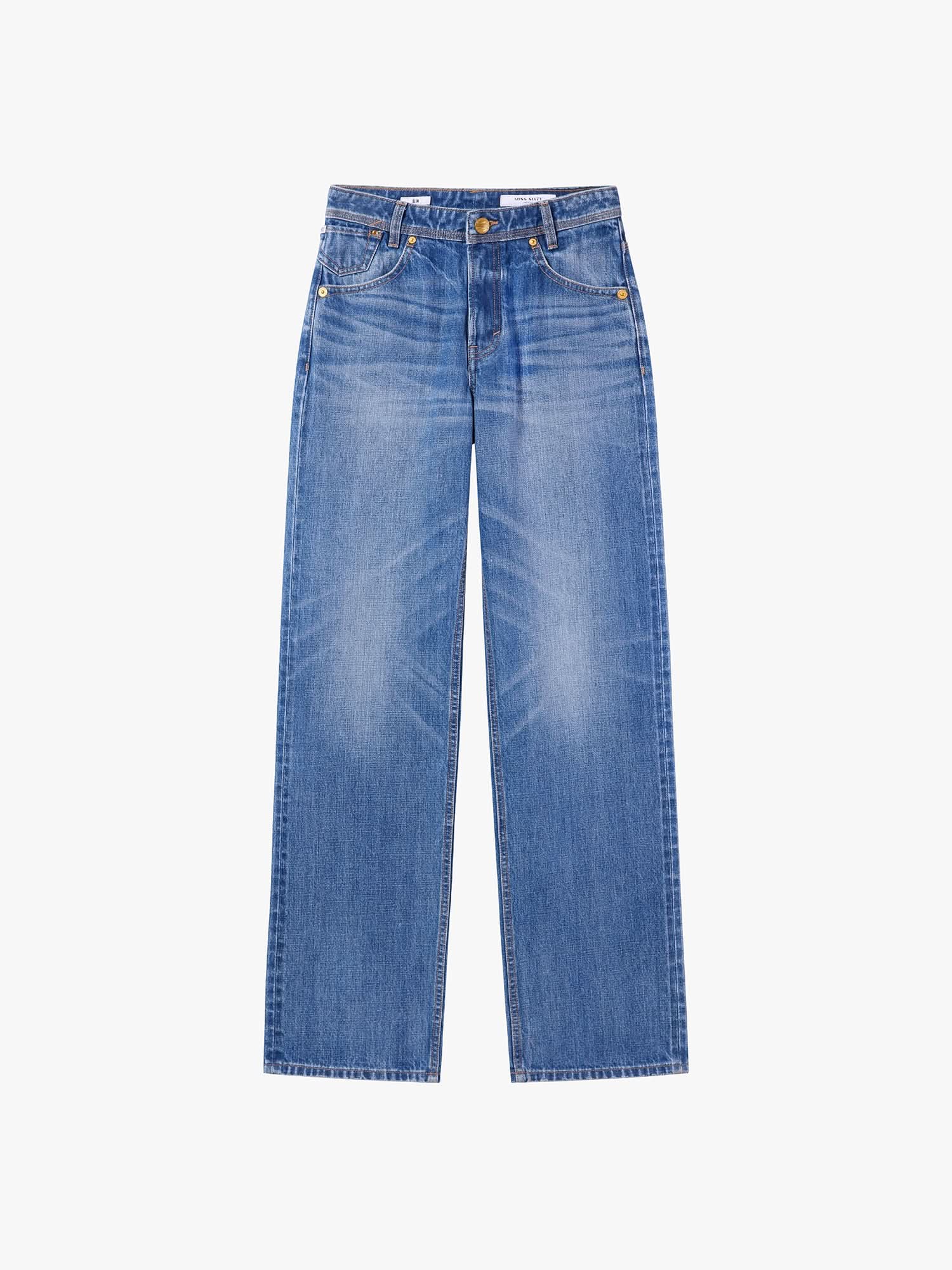 Straight-leg Denim Jeans