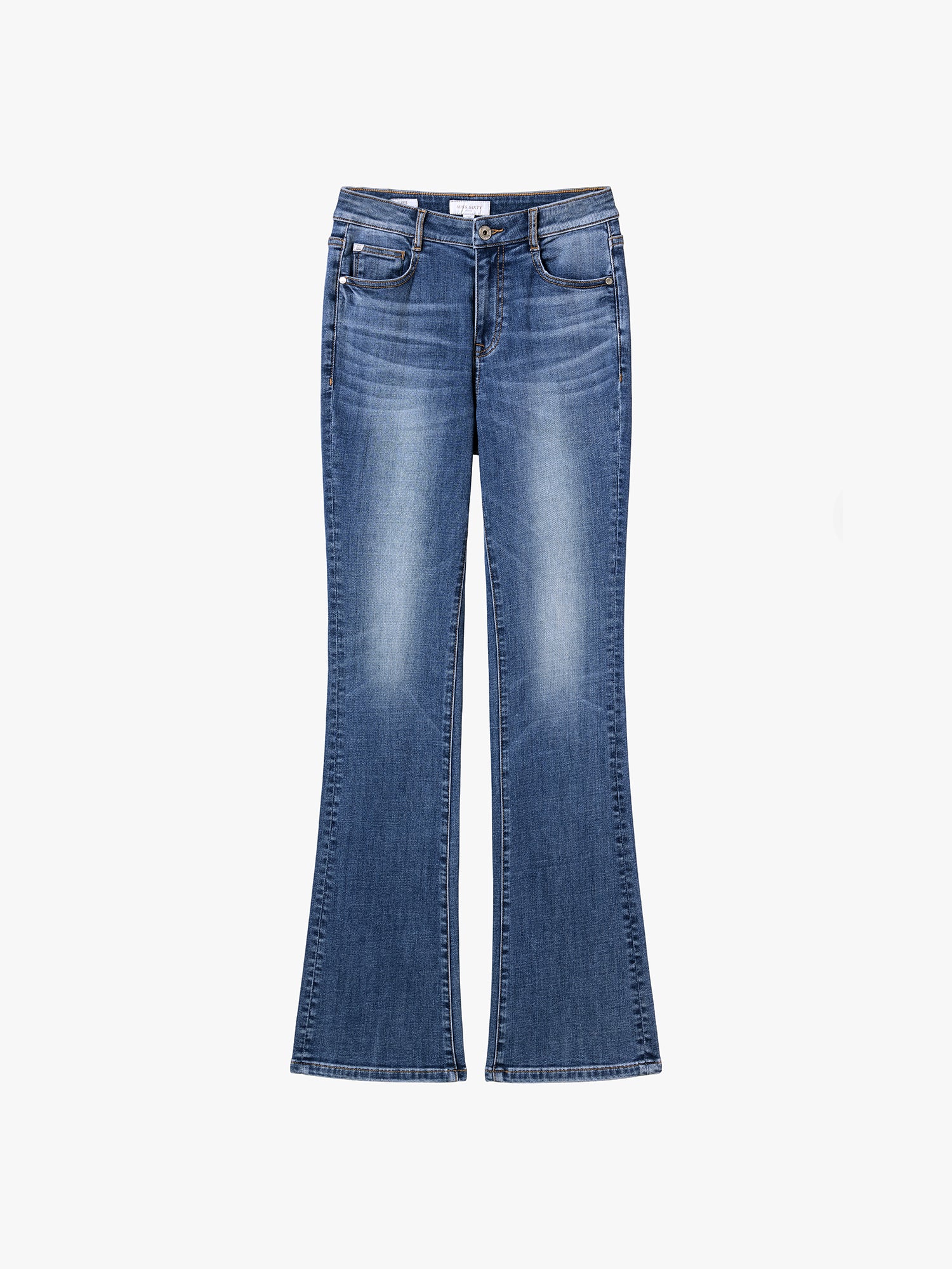 Mid-Waist Flared Jeans