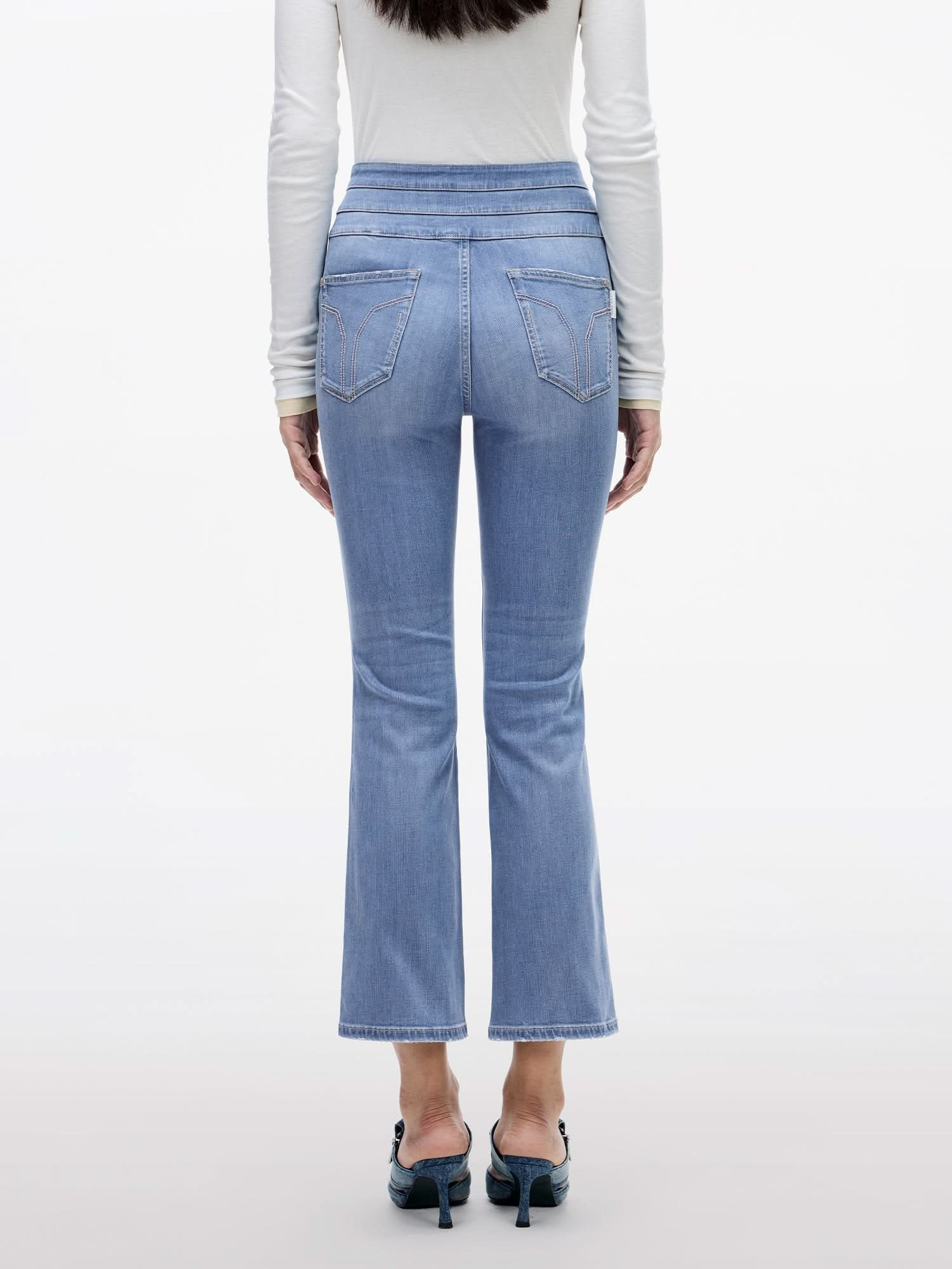 High Waisted Flared Jeans