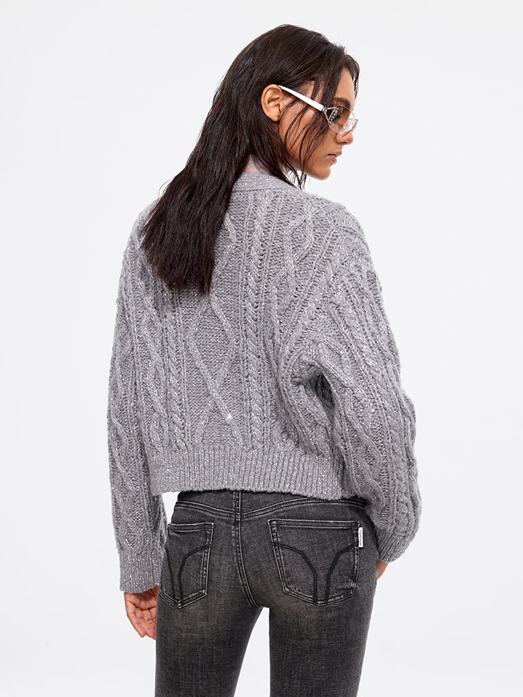 Cable-Knit Cardigan