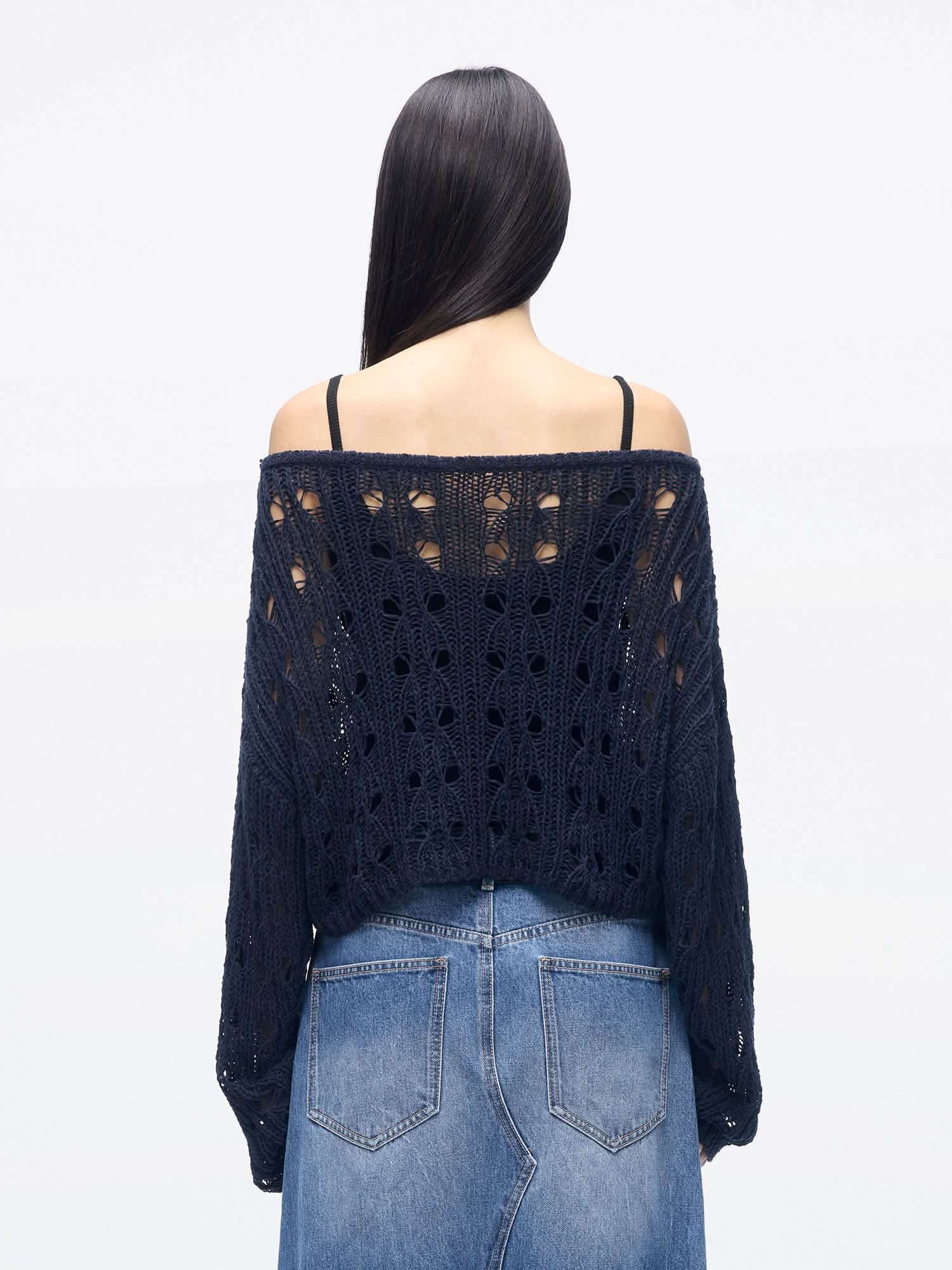 トップス THE SHISHIKUI Crochet / Navy tea / NAVY – SHISHIKUI