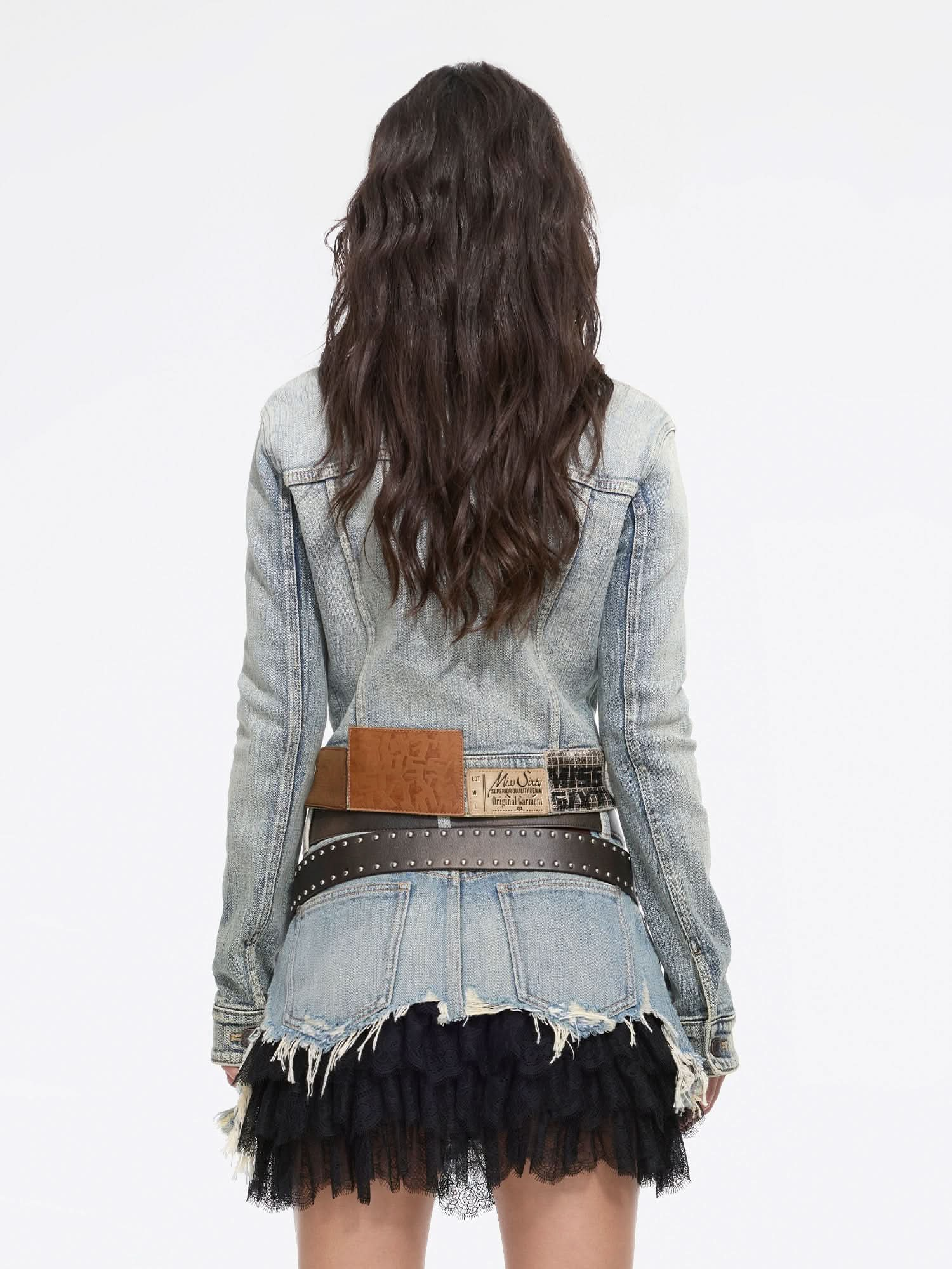 Vintage Wash Cropped Denim Jacket