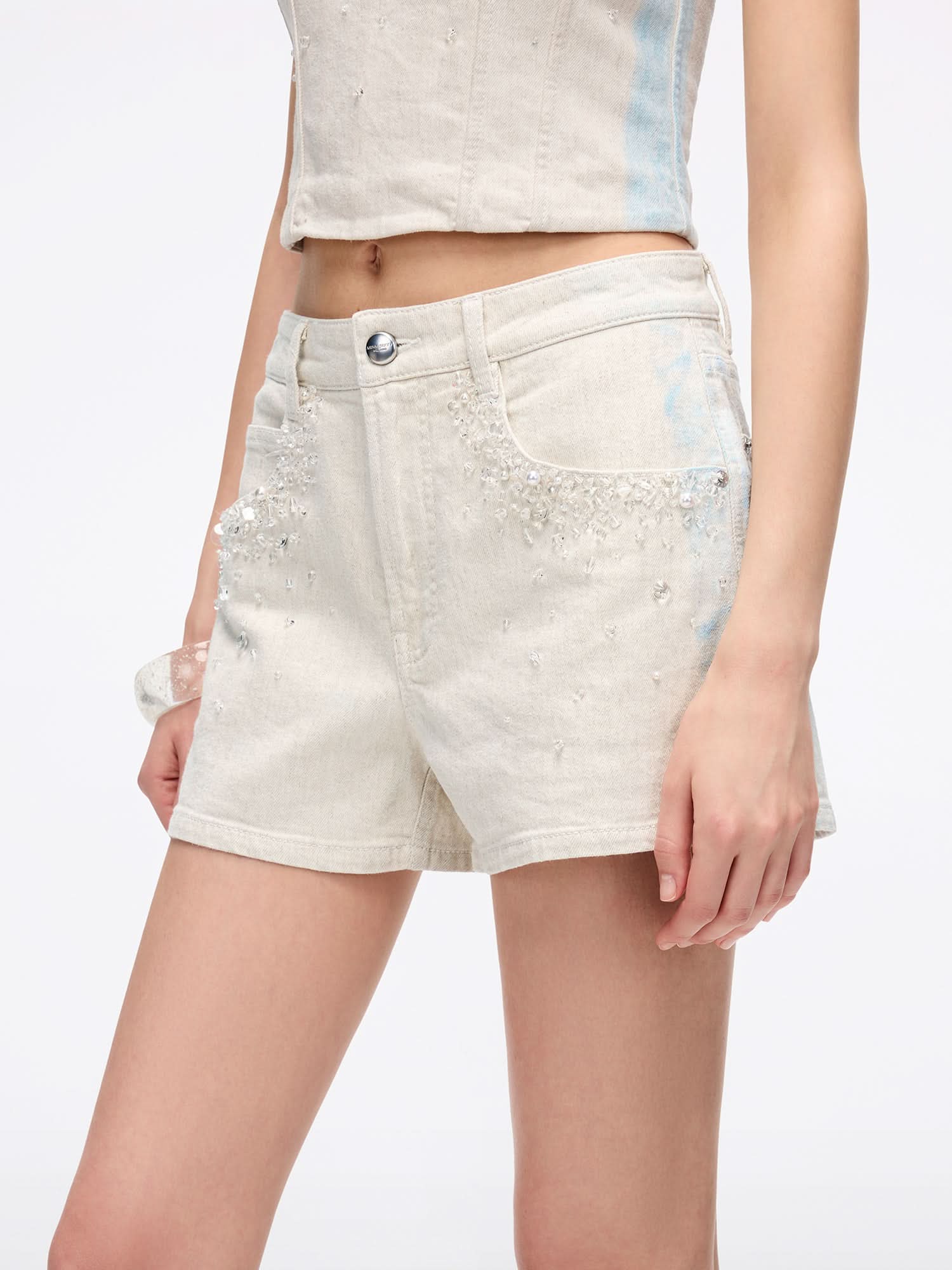 Beaded Denim Jeans