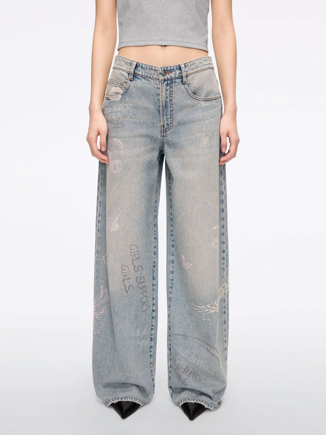 Graffiti Boxy Jeans