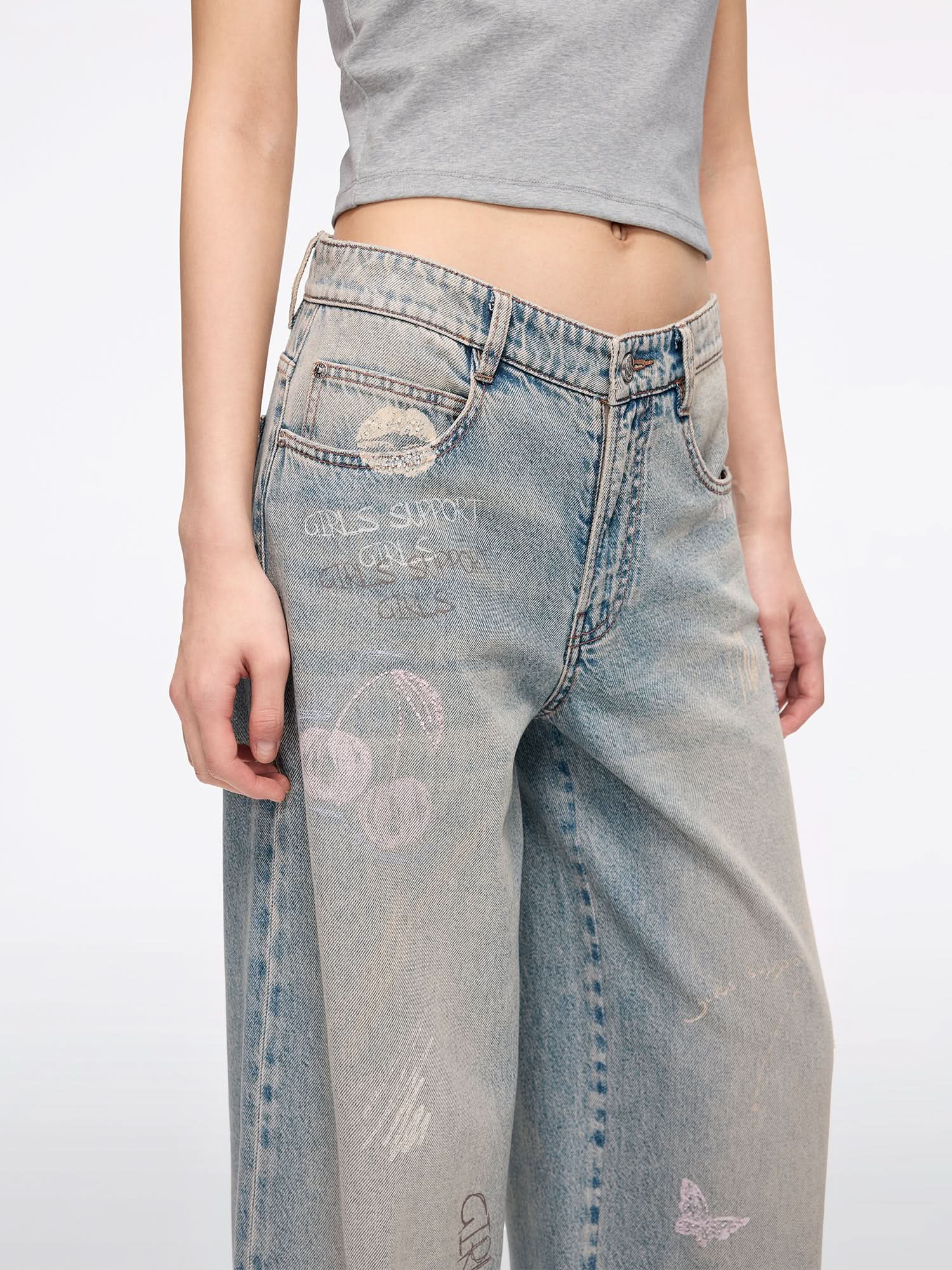 Graffiti Boxy Jeans