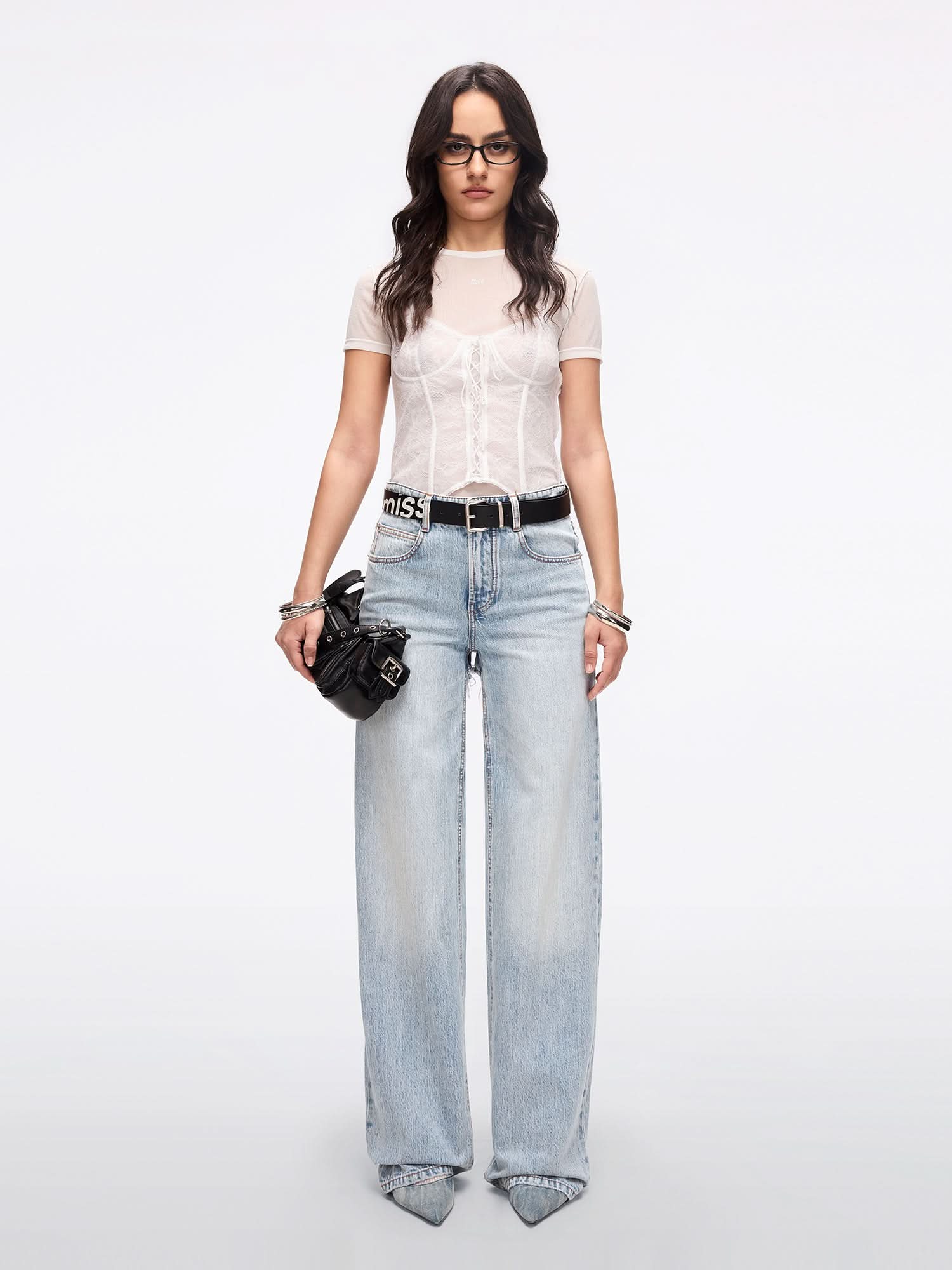 Ripped Straight-Leg Jeans