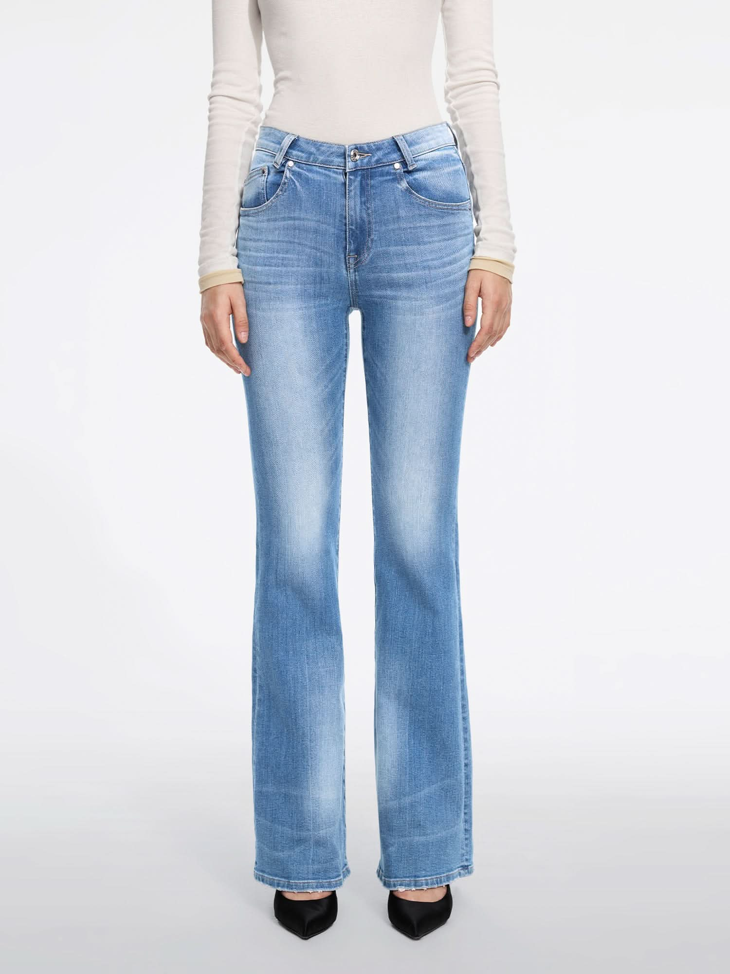 Slim-Fit Flared Jeans