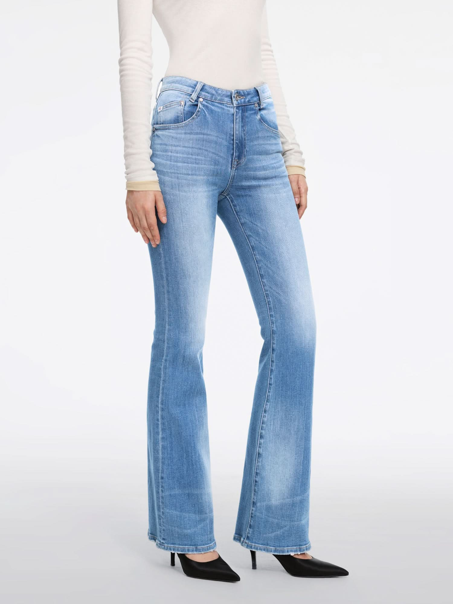 Slim-Fit Flared Jeans