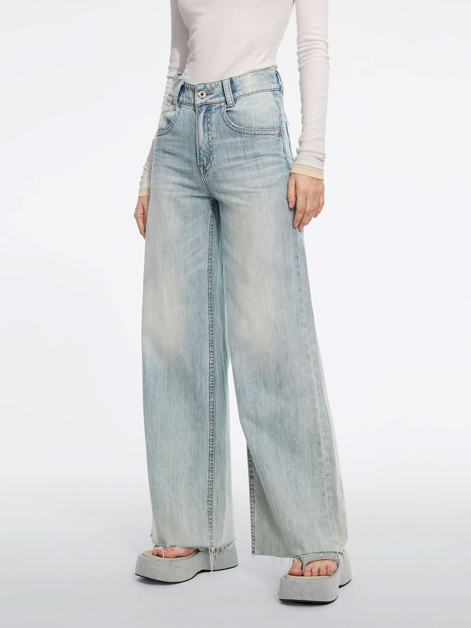 Distressed Flared Jeans