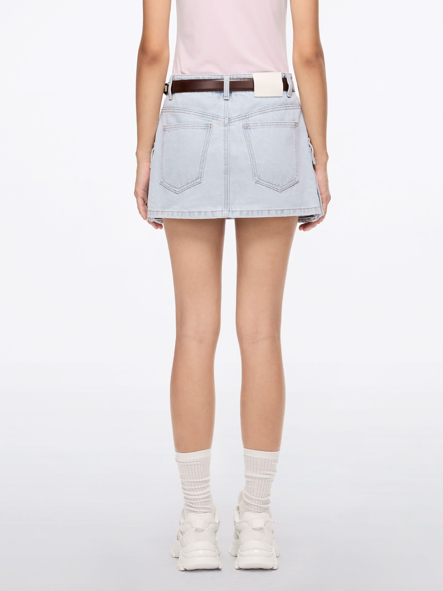 Utility-Style Denim Shorts