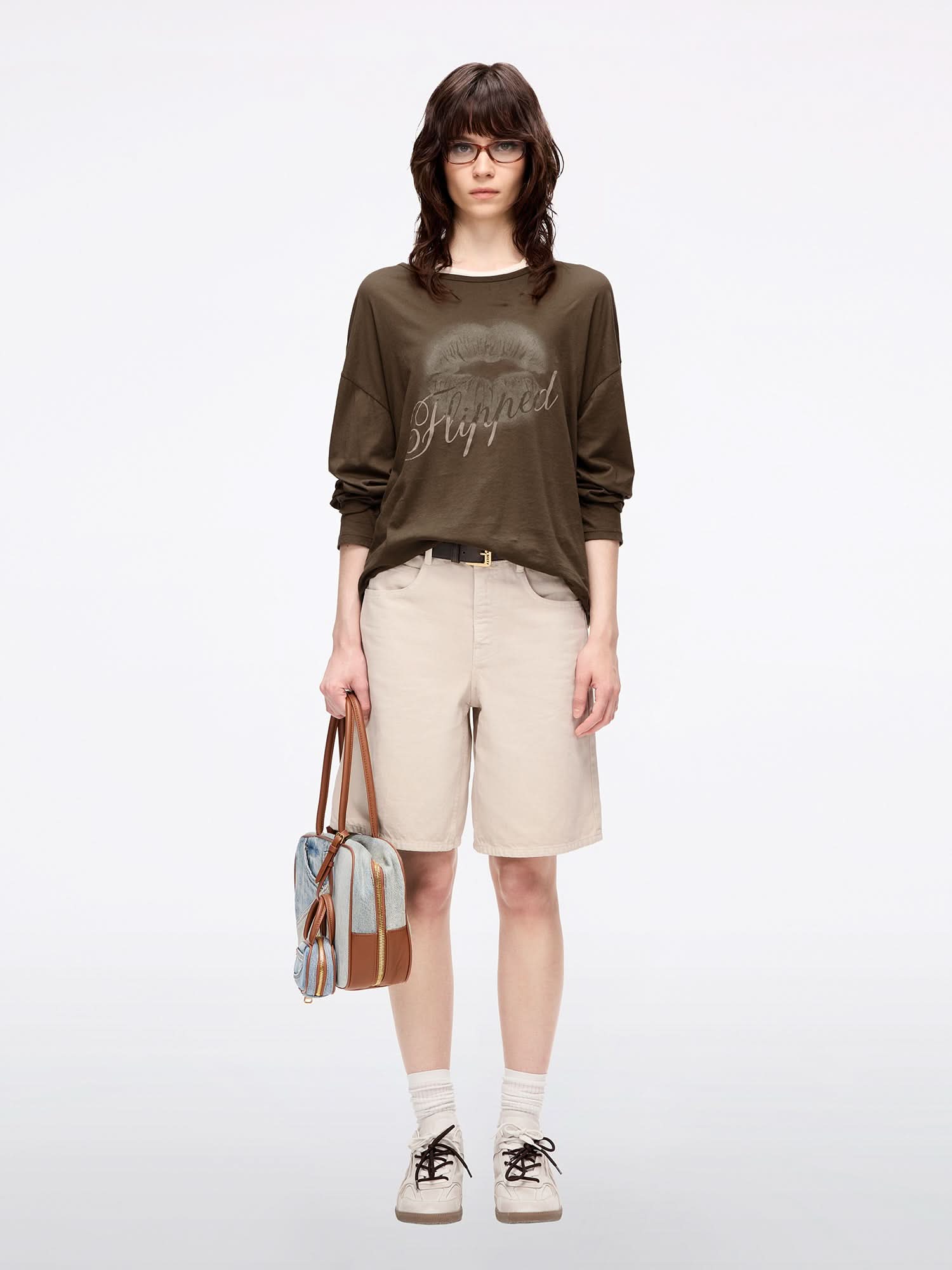 Oversized Lip Print T-Shirt
