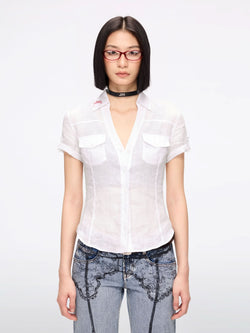 Slim-Fit Linen Shirt