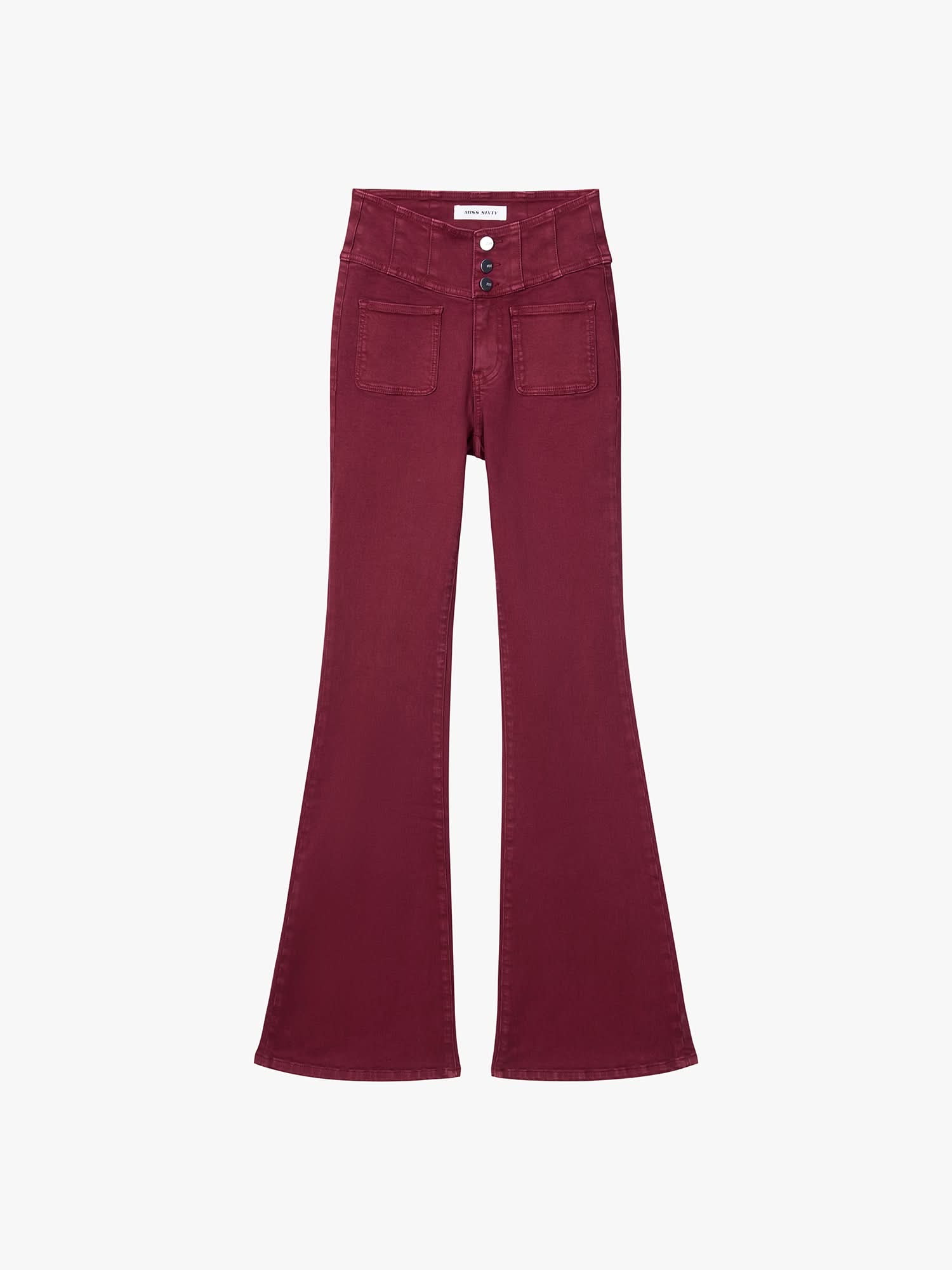 High Waisted Flared Jeans-GLENDA PLUS 5