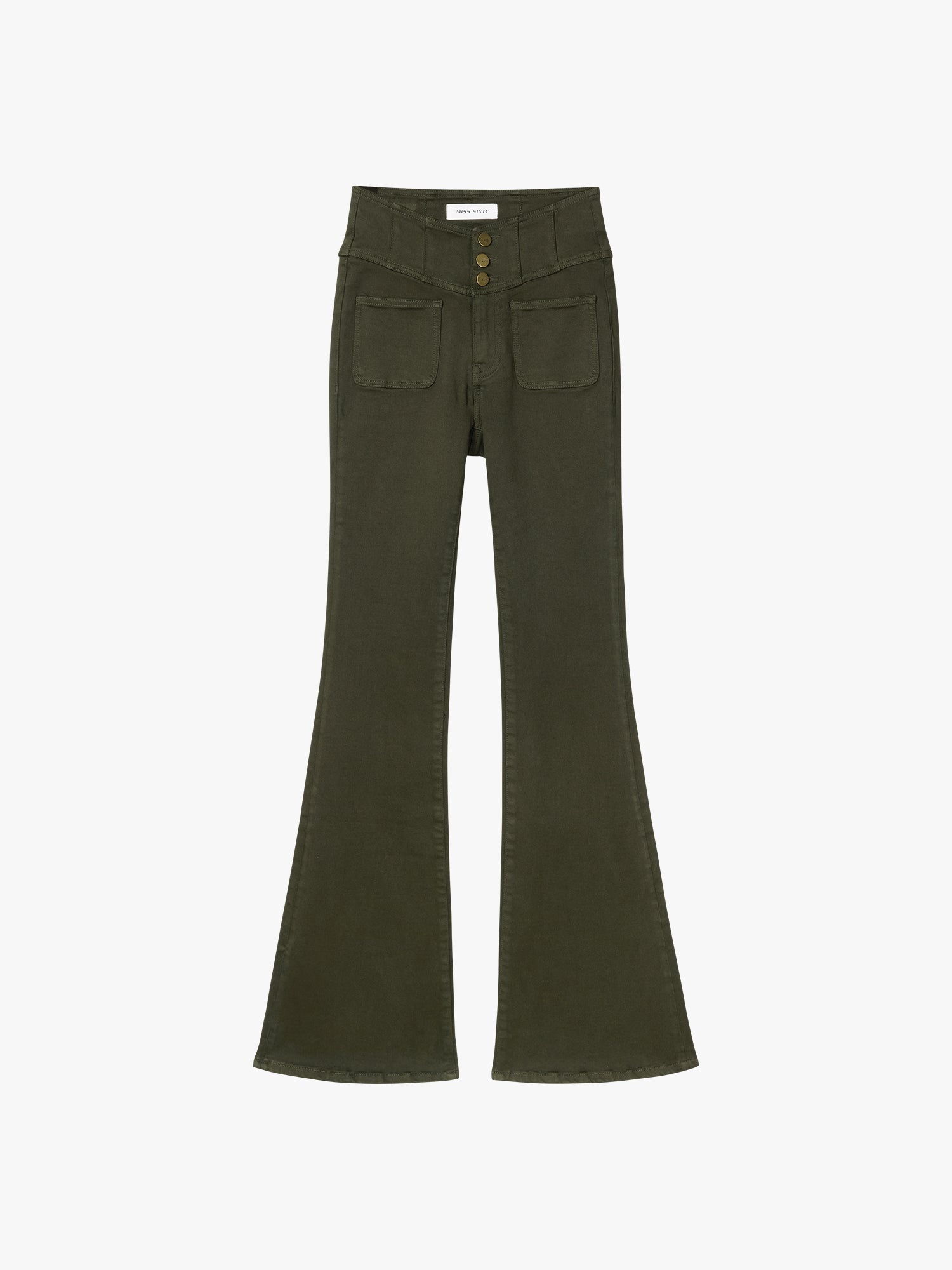 High Waisted Flared Jeans-GLENDA PLUS 5
