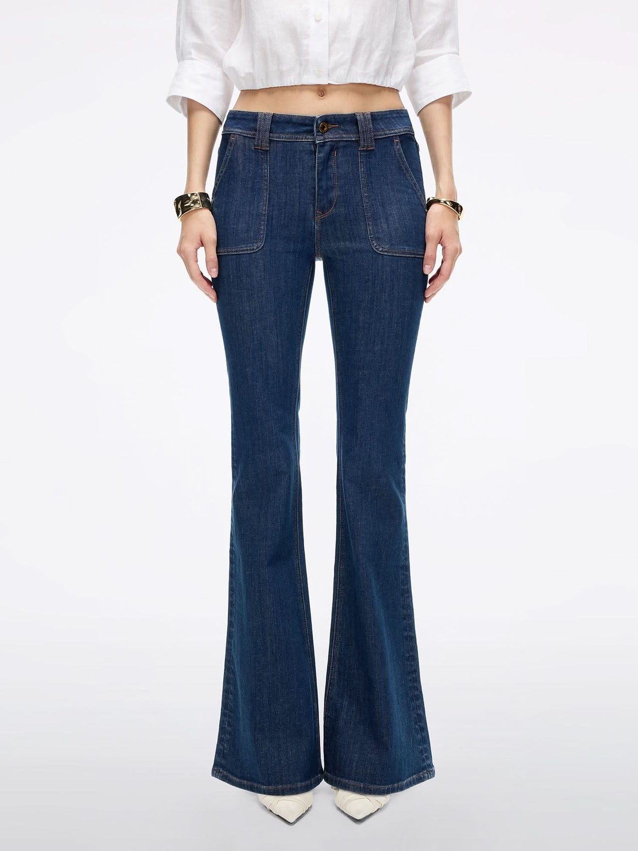Slim-Fit Flared Denim Jeans