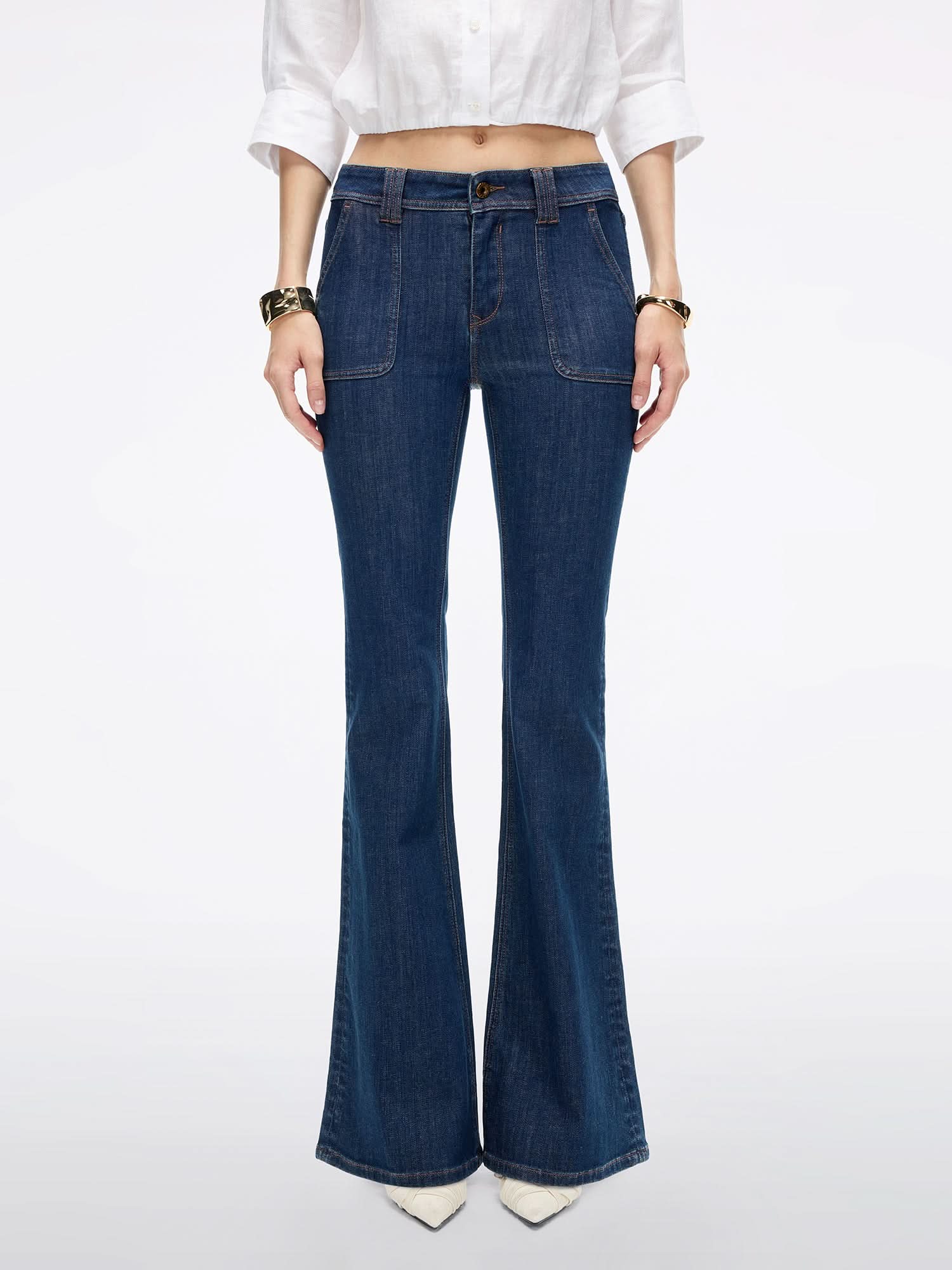 Slim-Fit Flared Denim Jeans