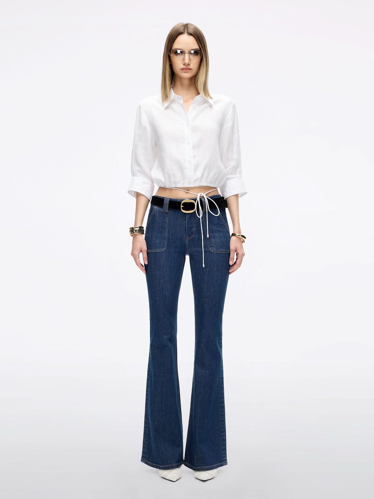 Slim-Fit Flared Denim Jeans