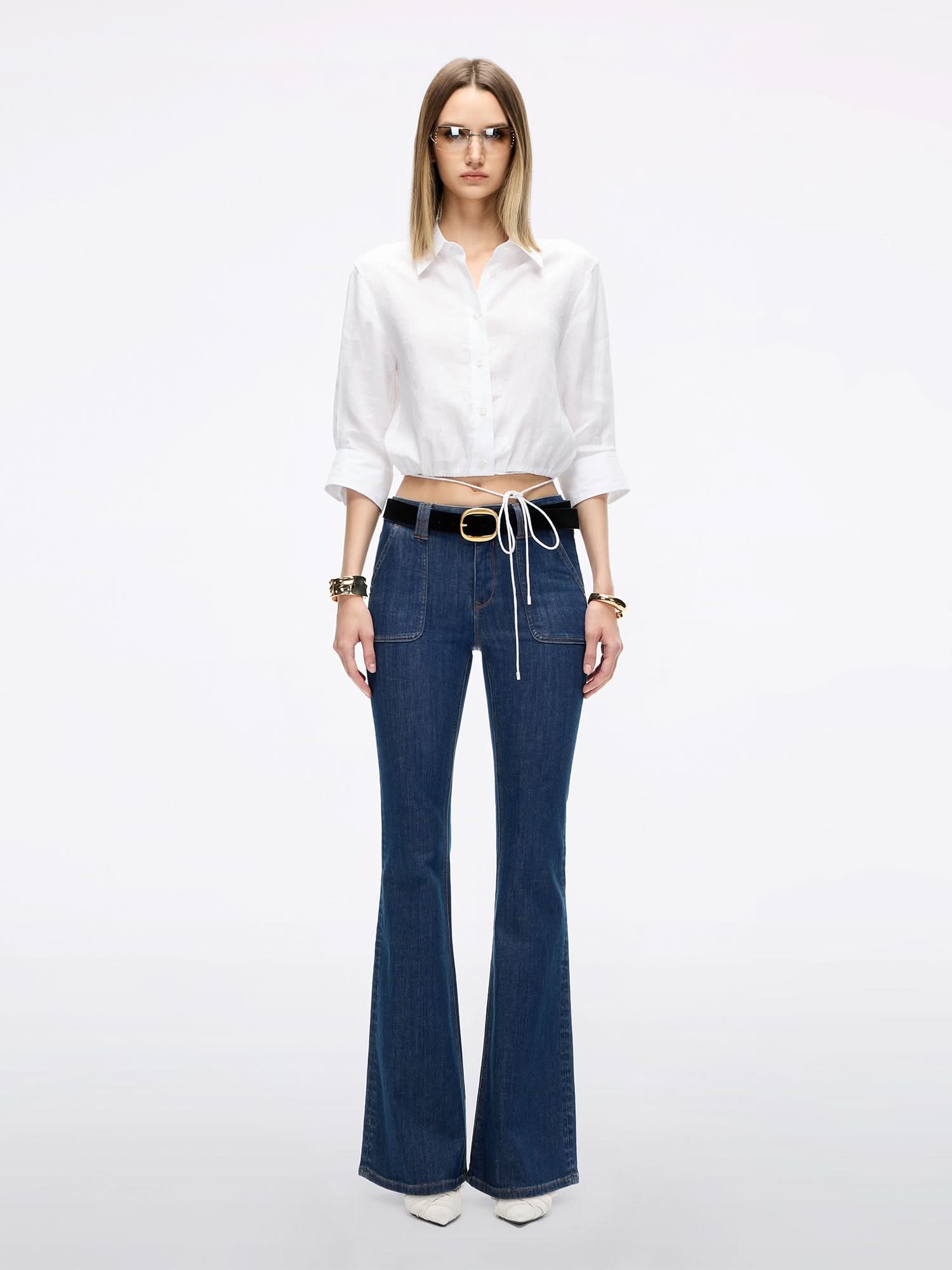 Slim-Fit Flared Denim Jeans
