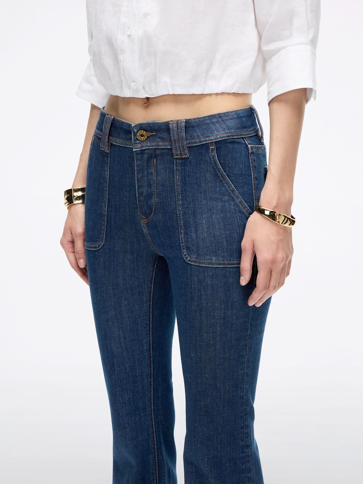 Slim-Fit Flared Denim Jeans