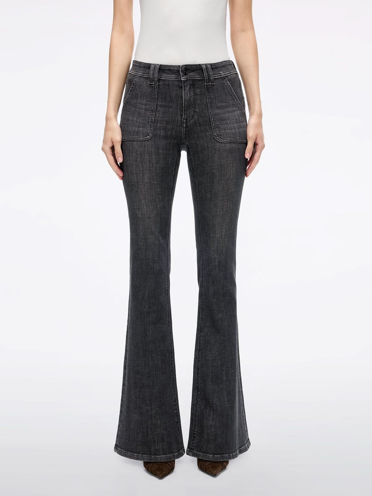Slim-Fit Flared Denim Jeans