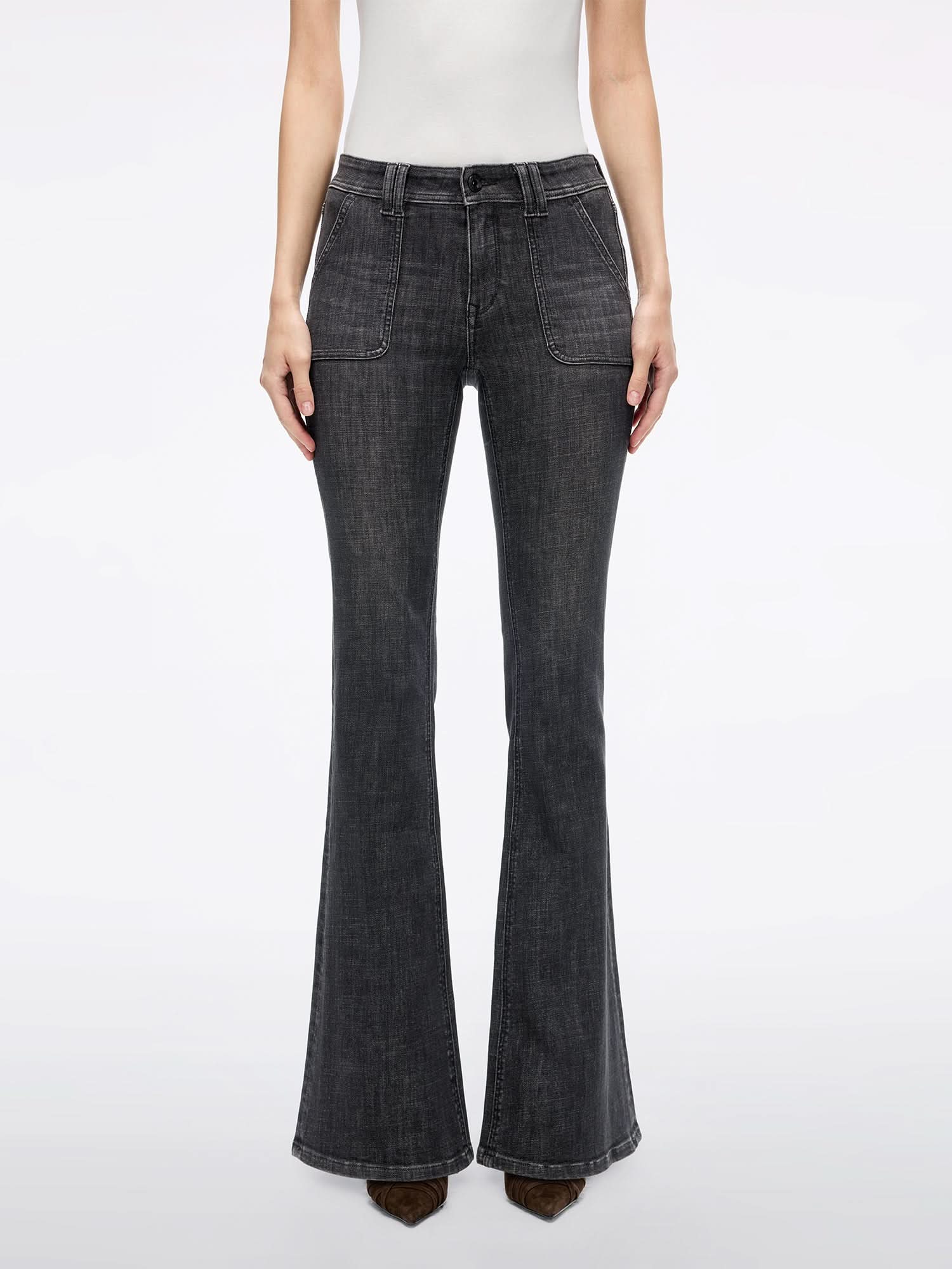 Slim-Fit Flared Denim Jeans