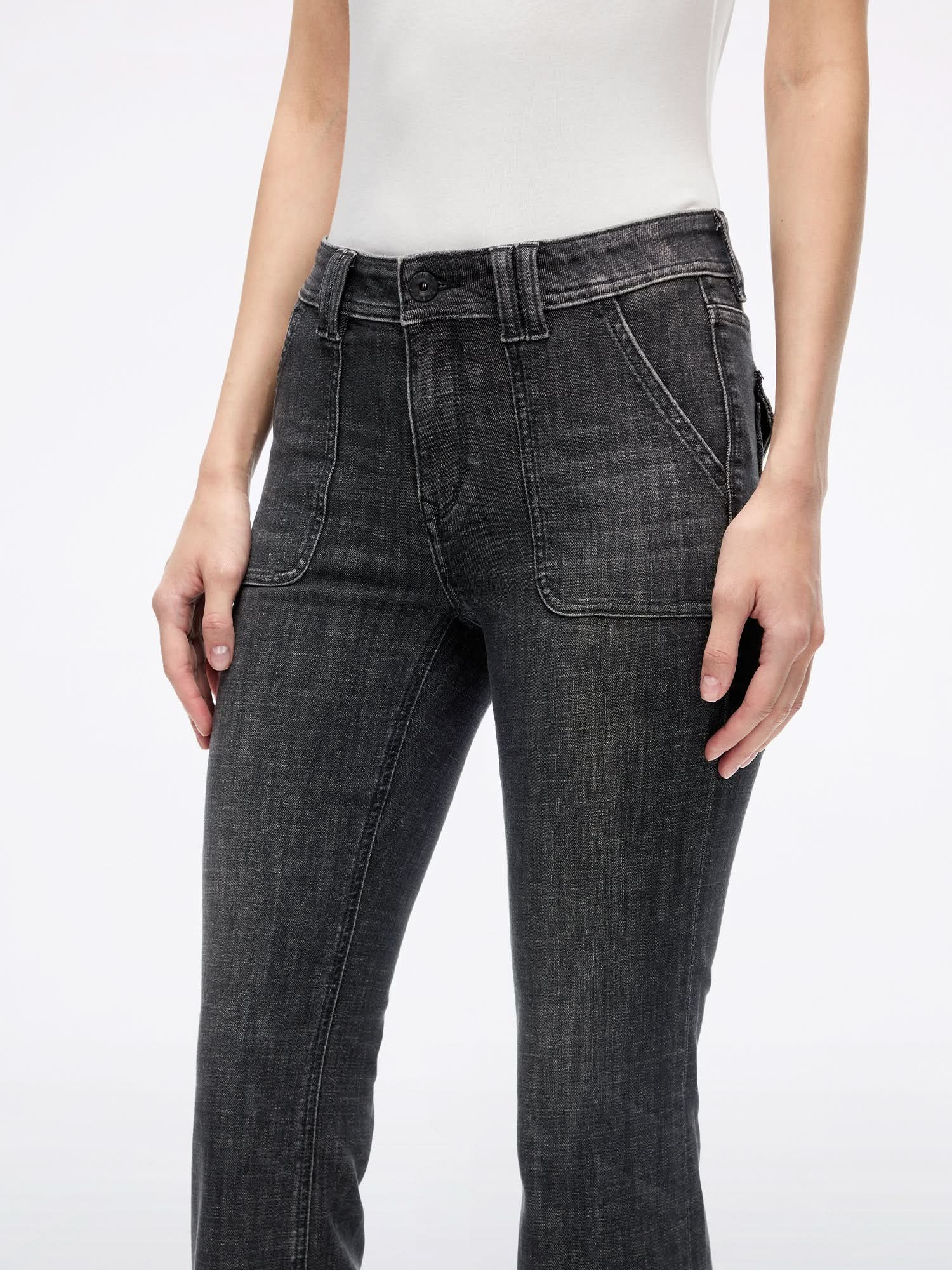 Slim-Fit Flared Denim Jeans
