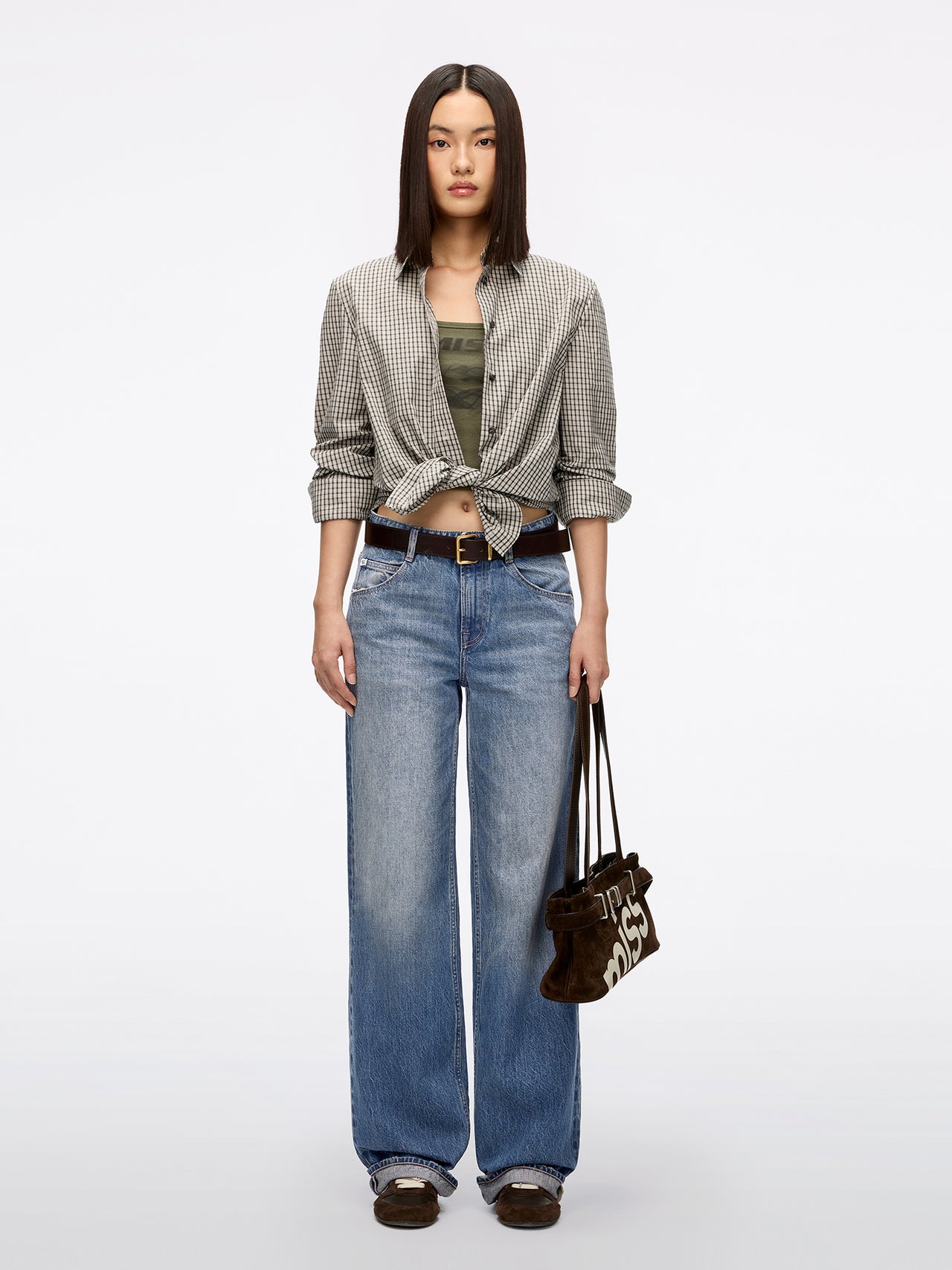 Distressed Straight-Fit Jeans