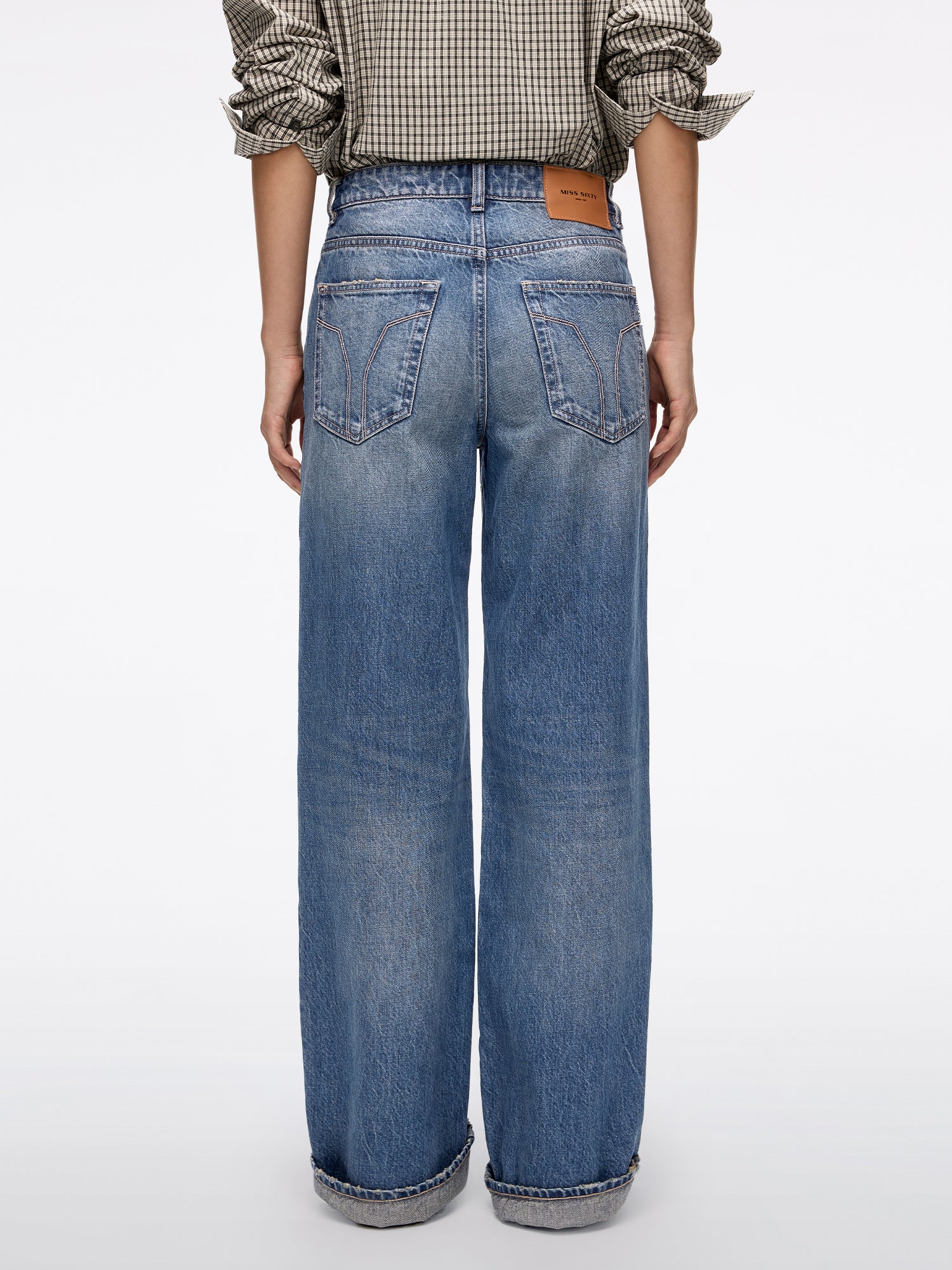 Distressed Straight-Fit Jeans