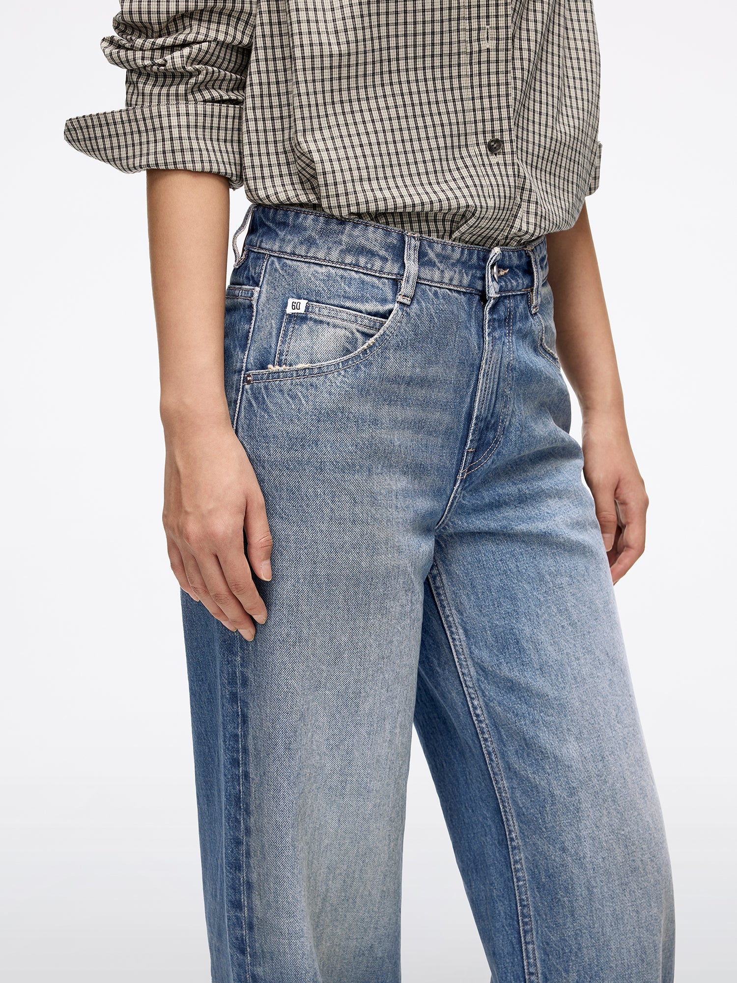 Distressed Straight-Fit Jeans