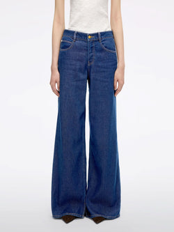 Split-Hem Wide-Leg Jeans