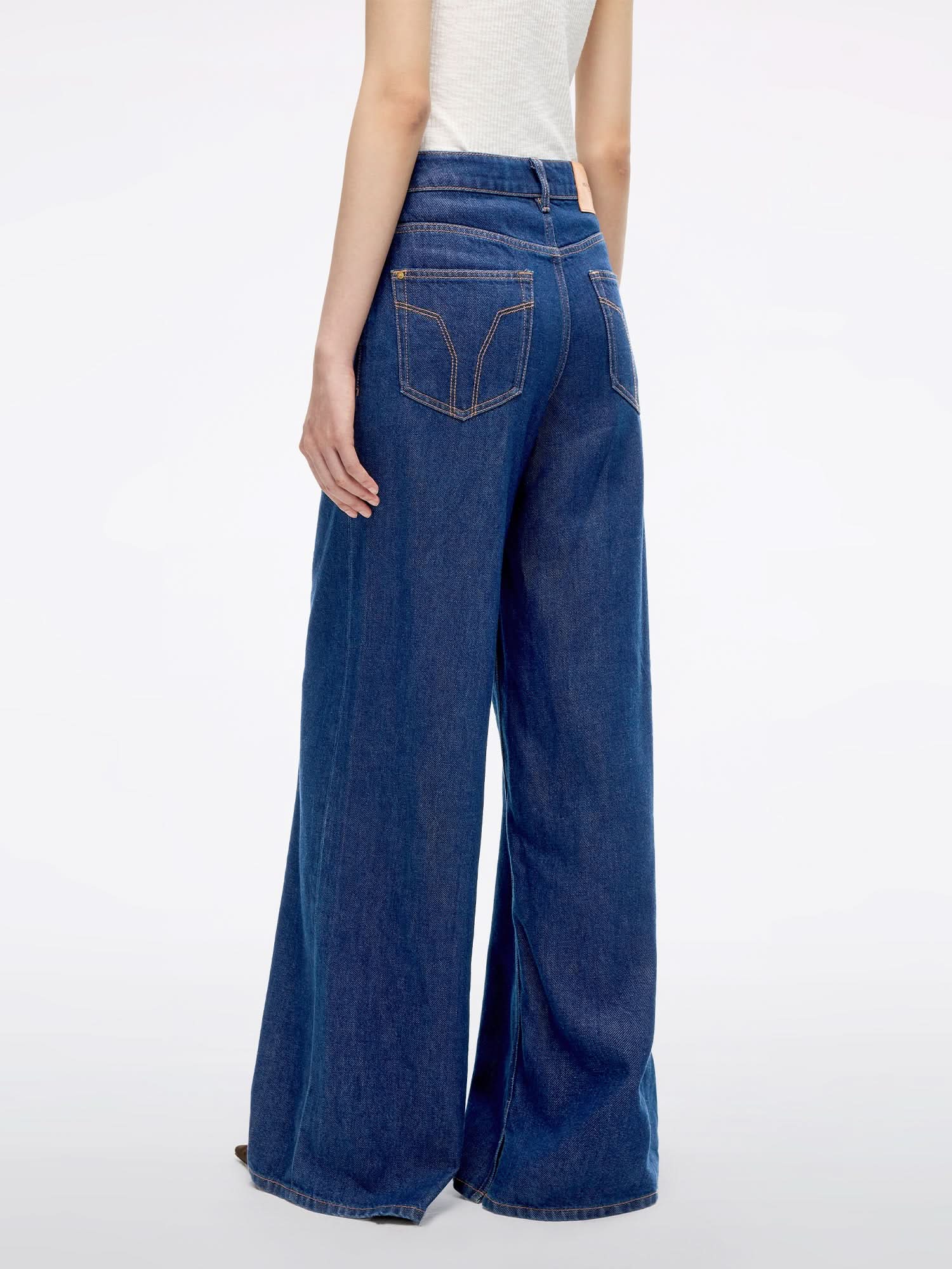 Split-Hem Wide-Leg Jeans