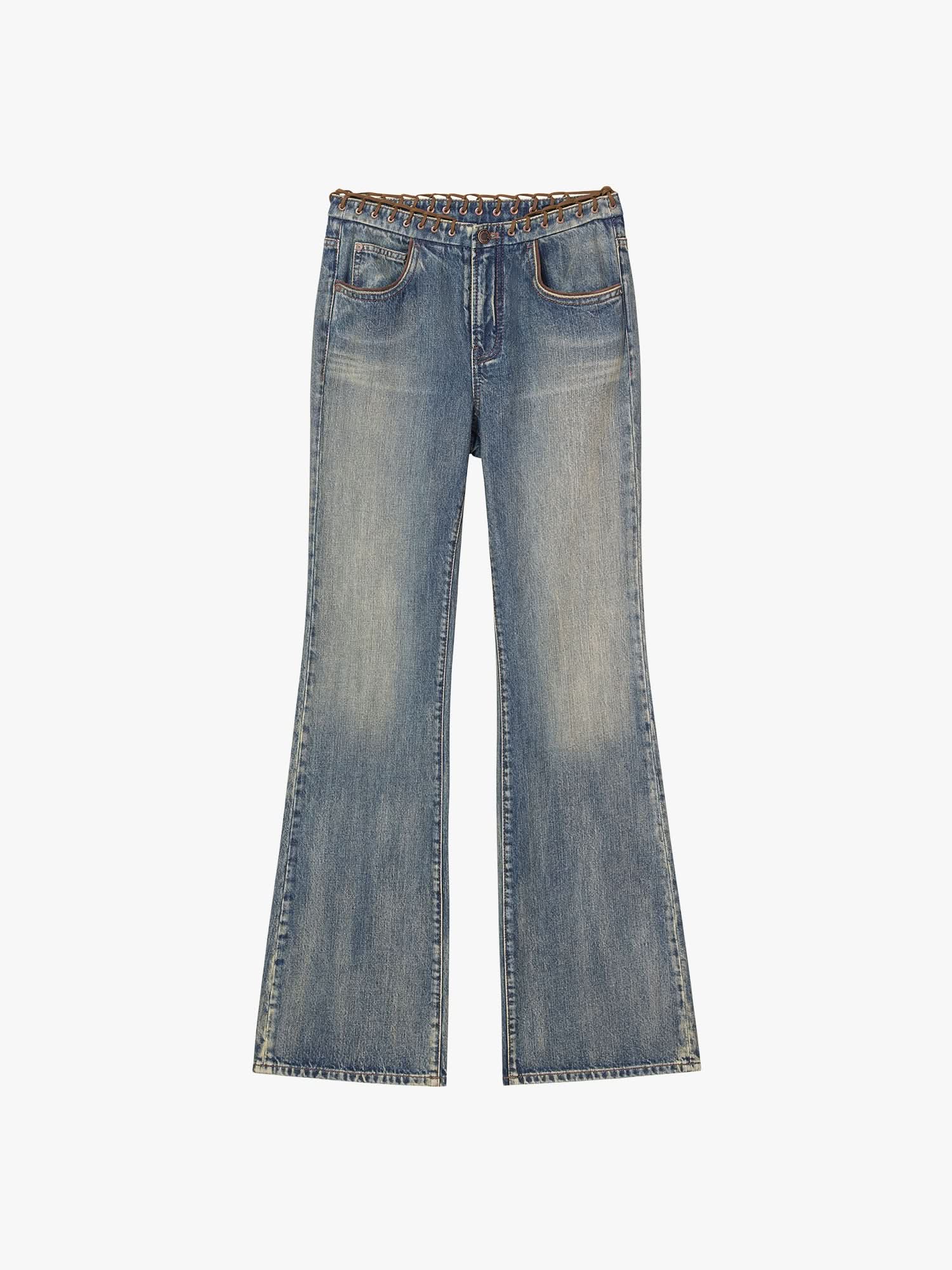 Patchwork Flared Jeans