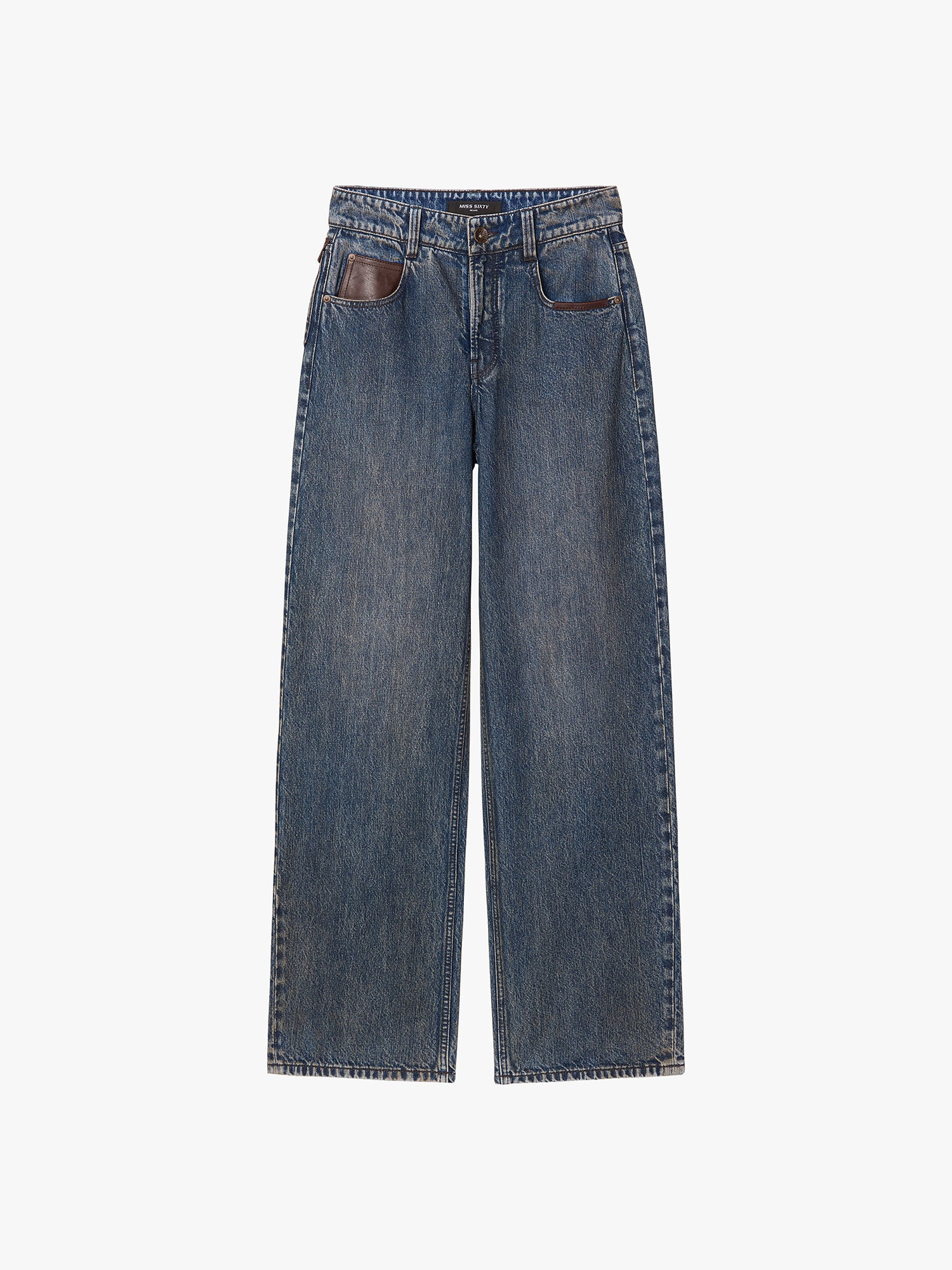Patchwork Loose-Fit Denim Jeans