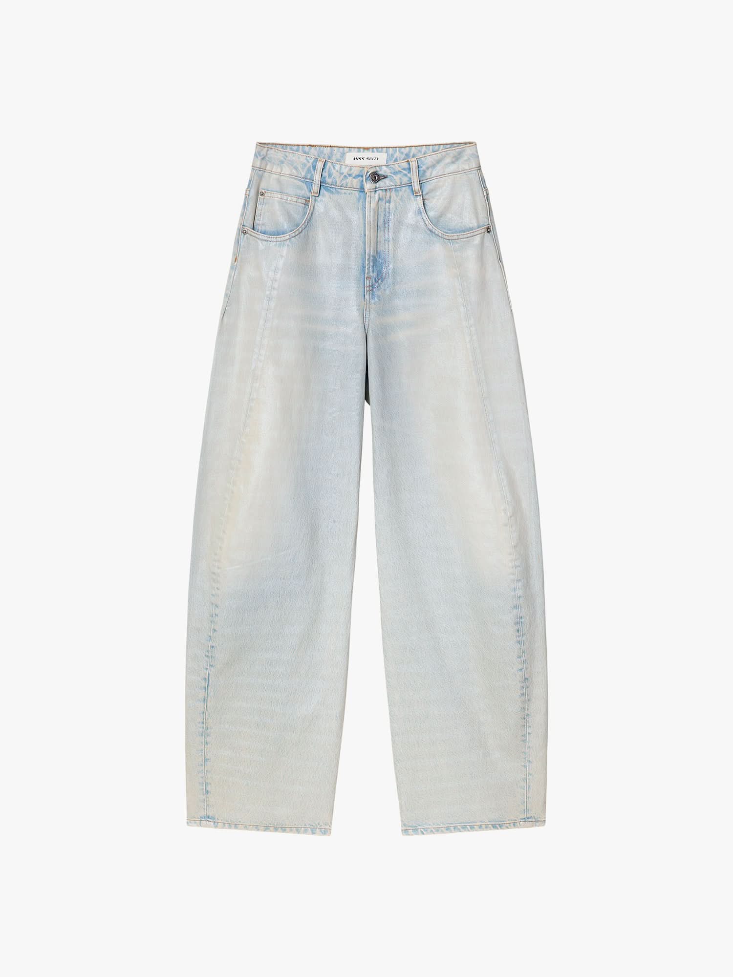 Coated Loose-Fit Jeans