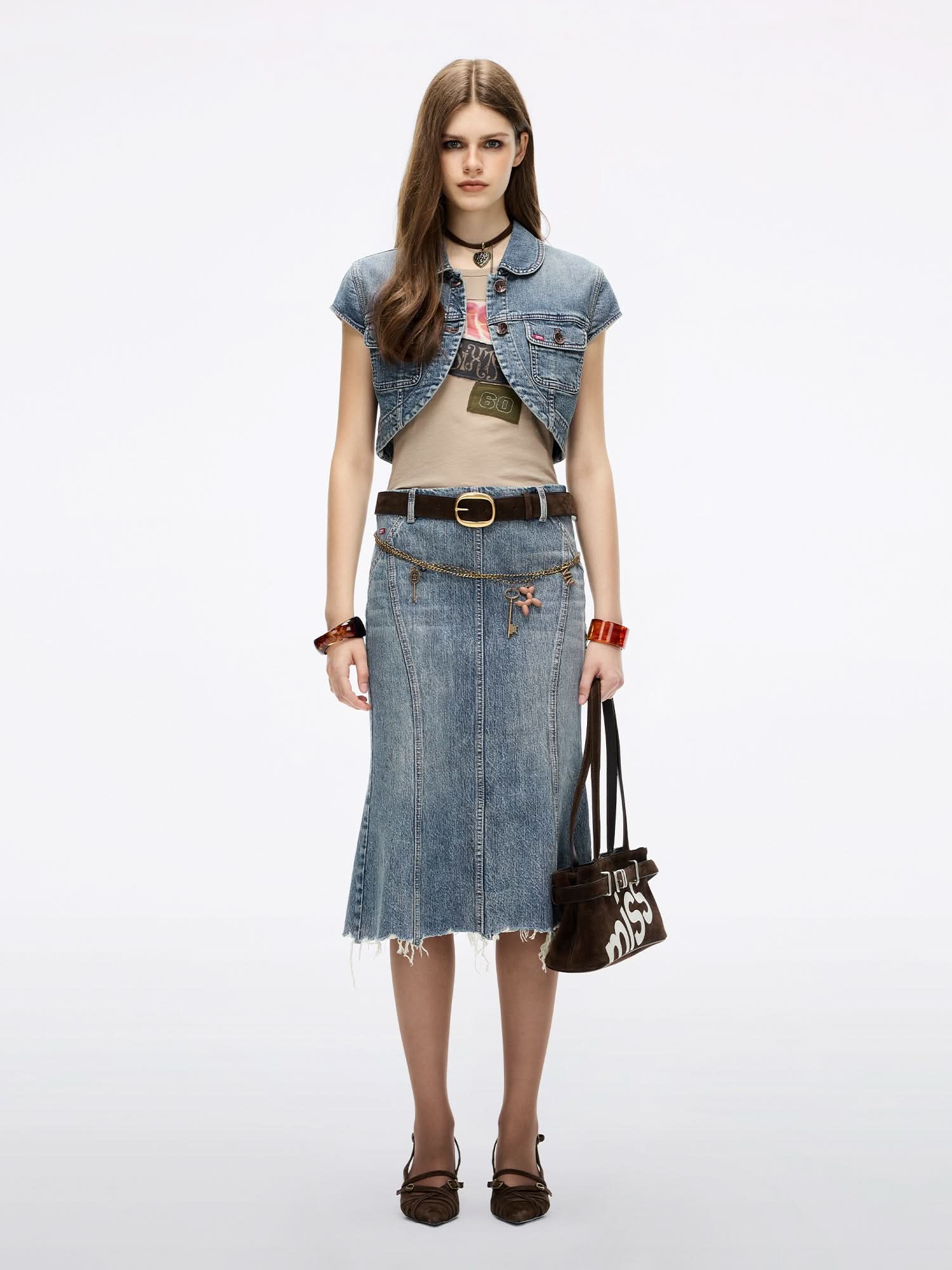 Mermaid Denim Skirt