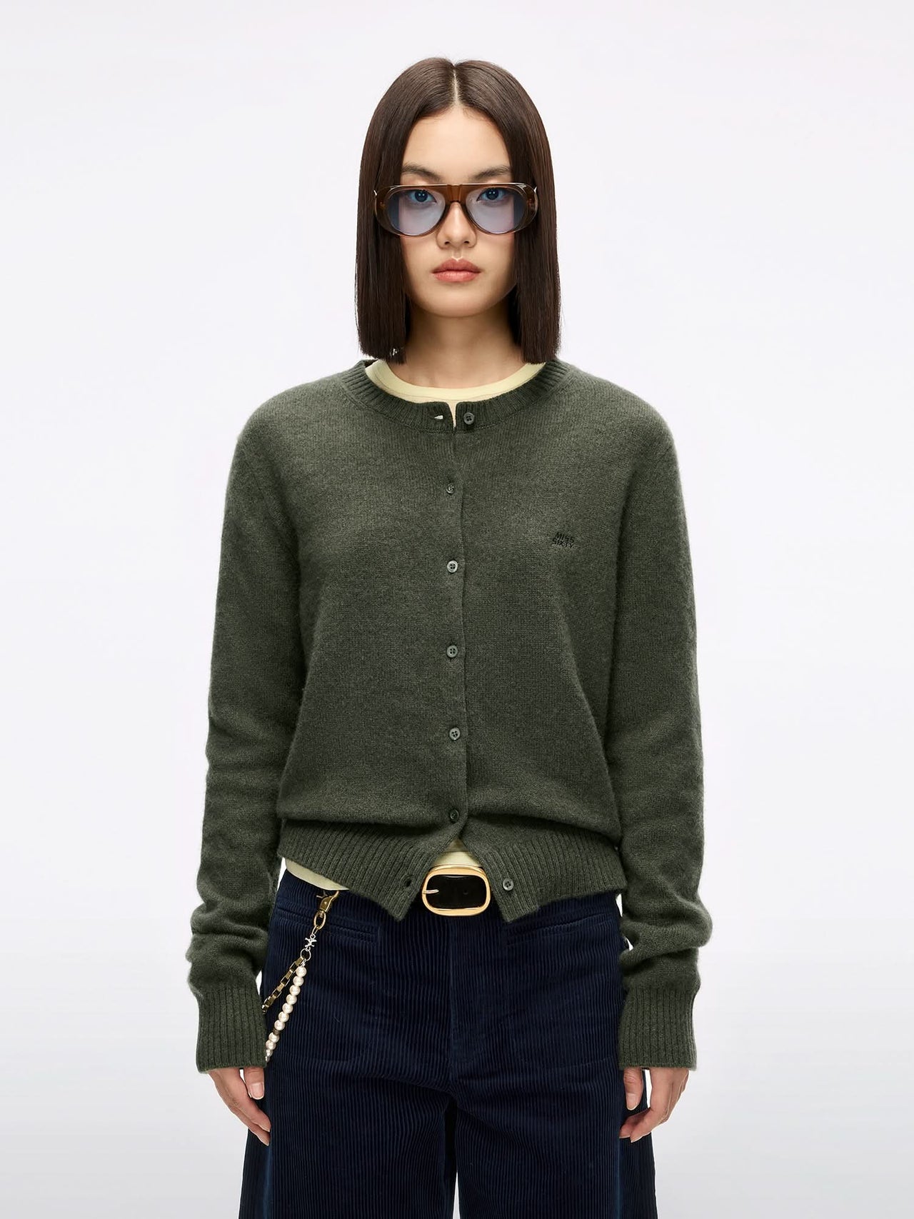 Logo Wool Cardigan