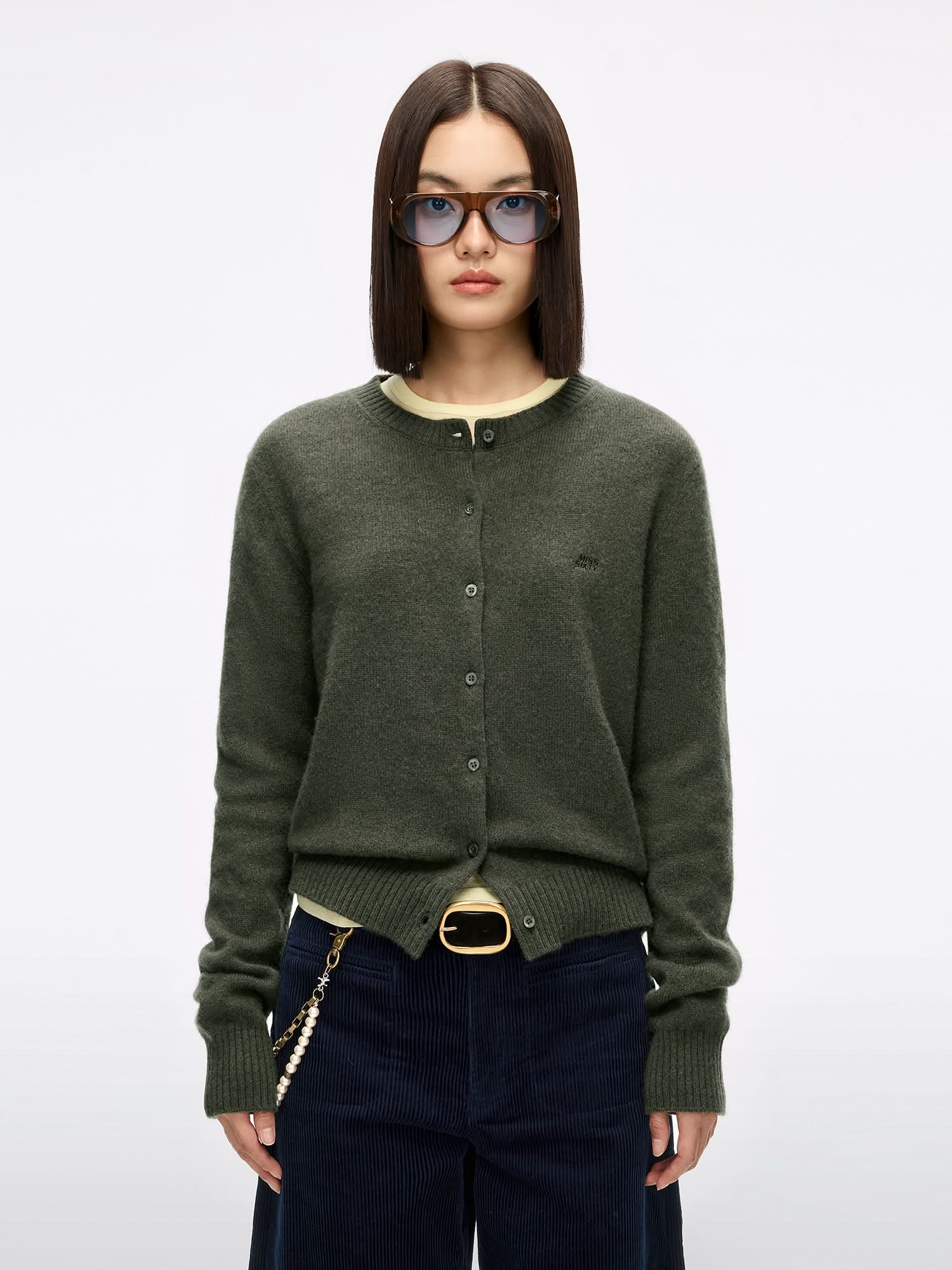 Logo Wool Cardigan