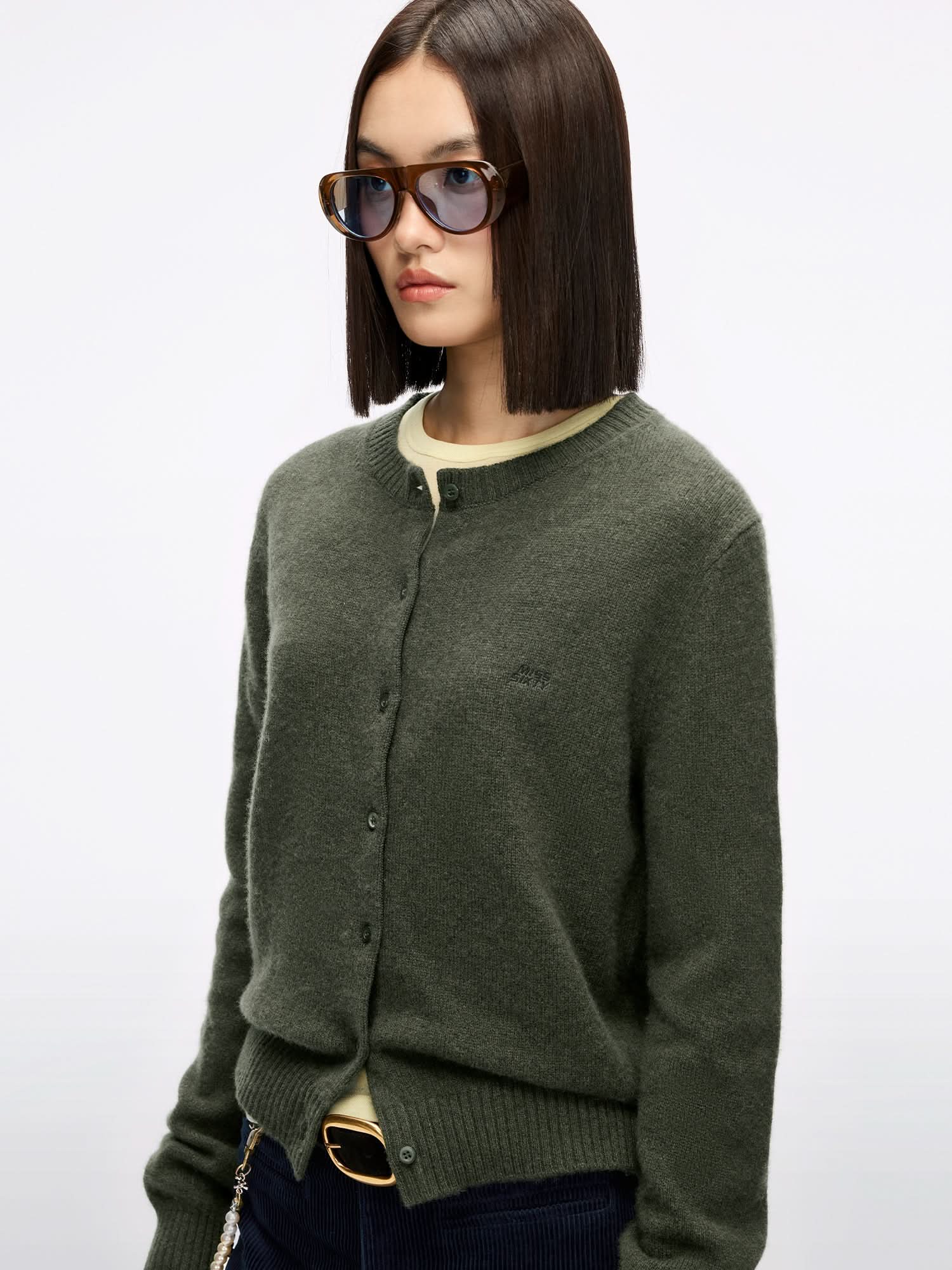 Logo Wool Cardigan