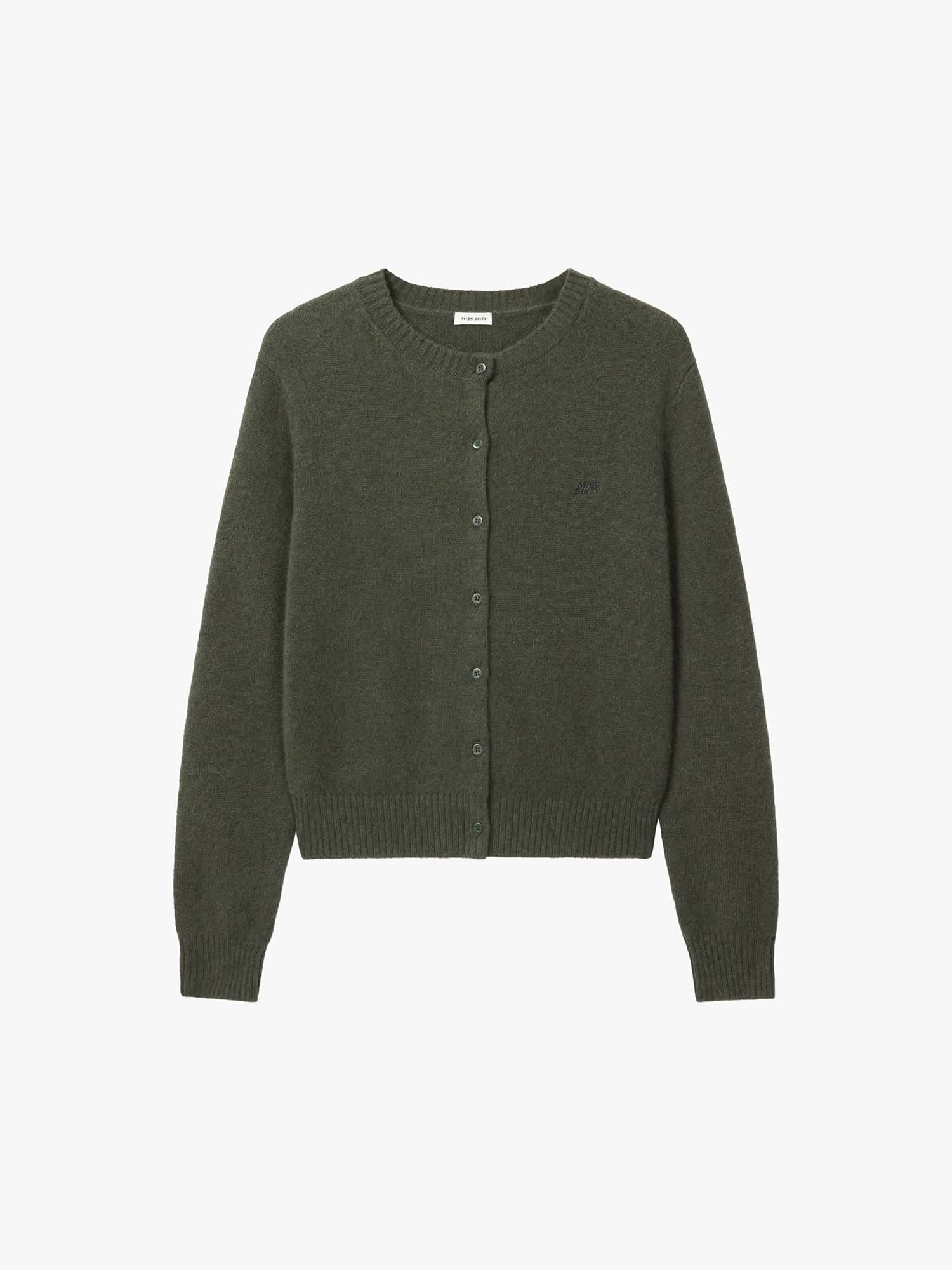 Logo Wool Cardigan