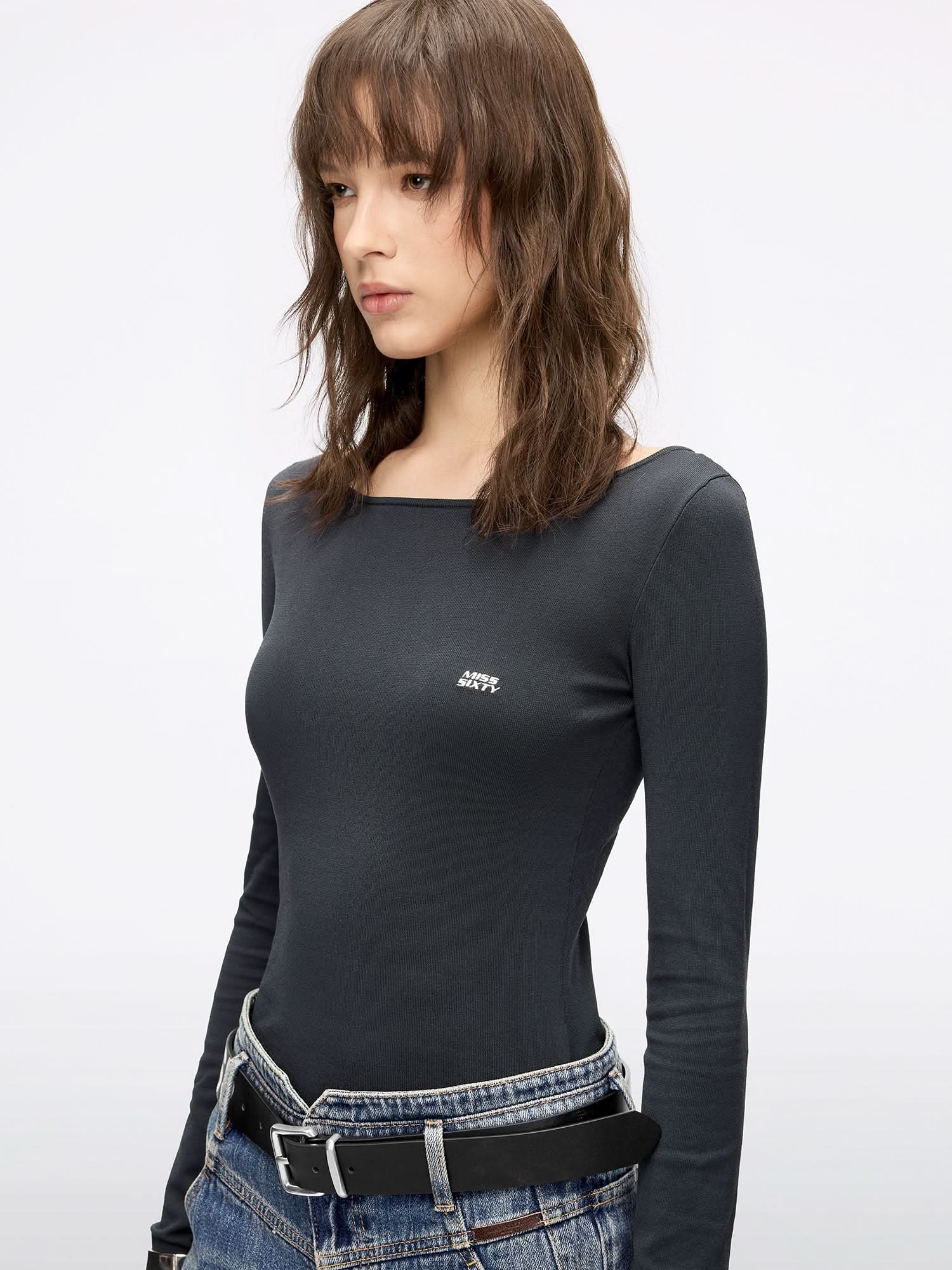 Embroidered Knit Top