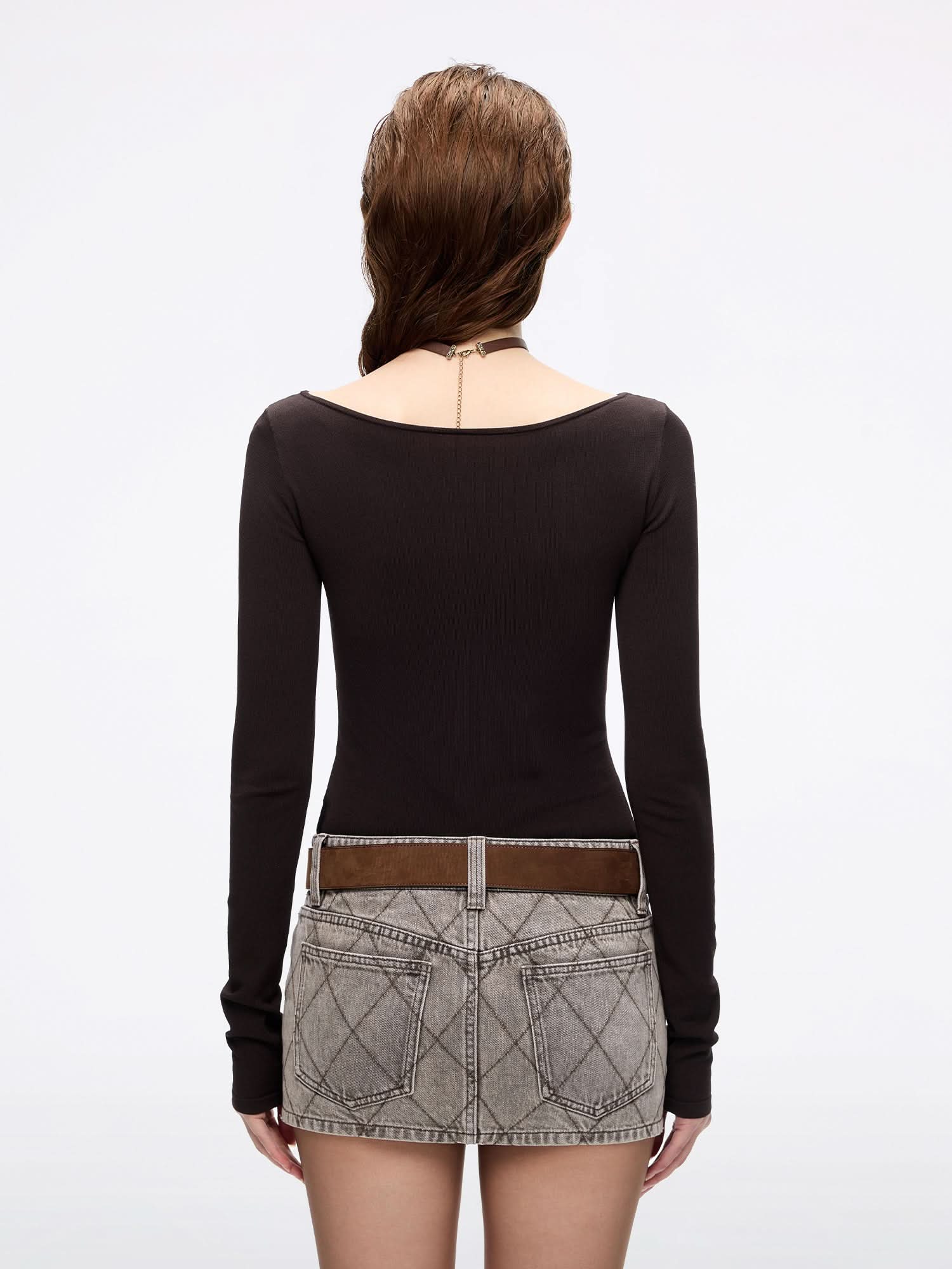 Embroidered Knit Top