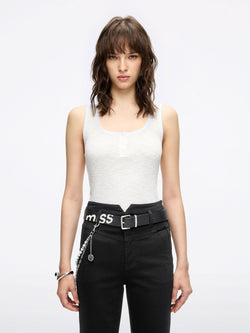 Henley Sleeveless T-Shirt