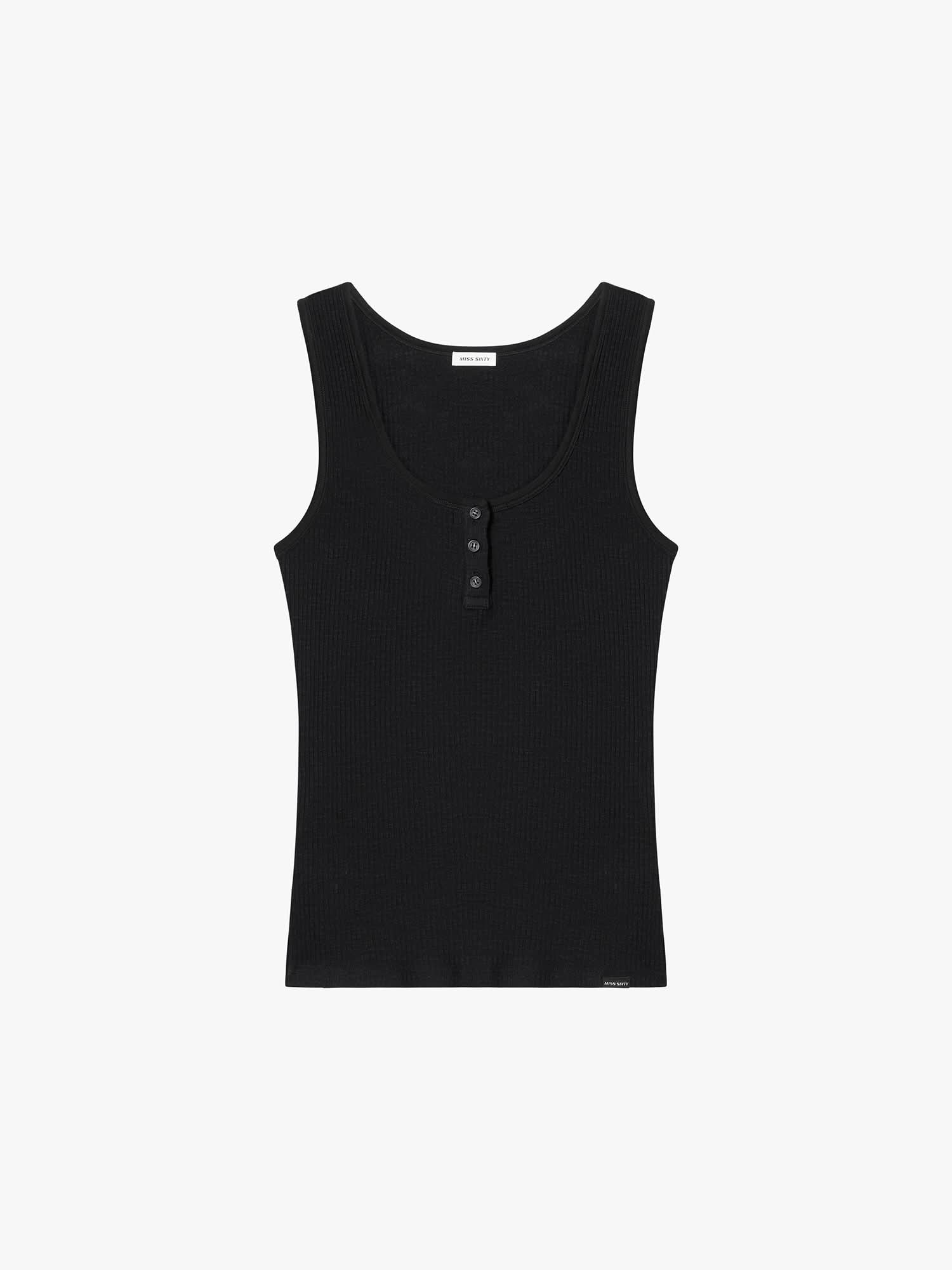 Henley Sleeveless T-Shirt
