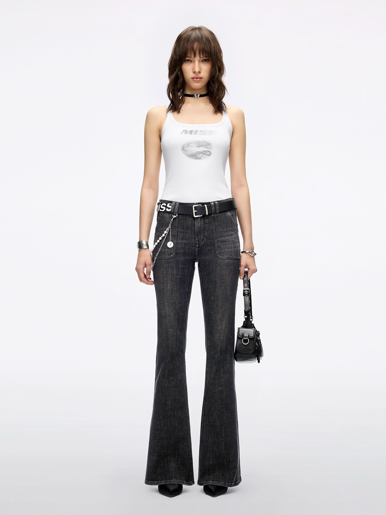 Lips Print Sleeveless T-Shirt