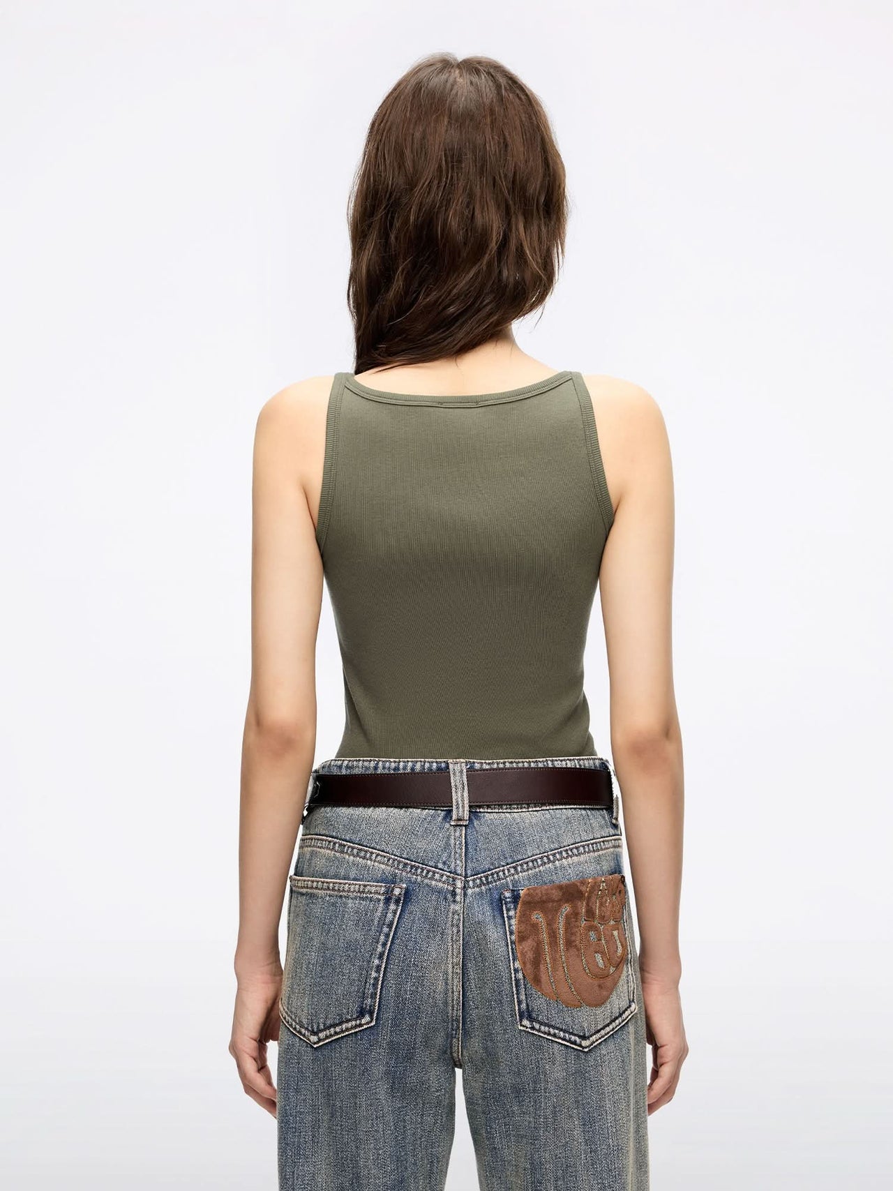Lips Print Sleeveless T-Shirt